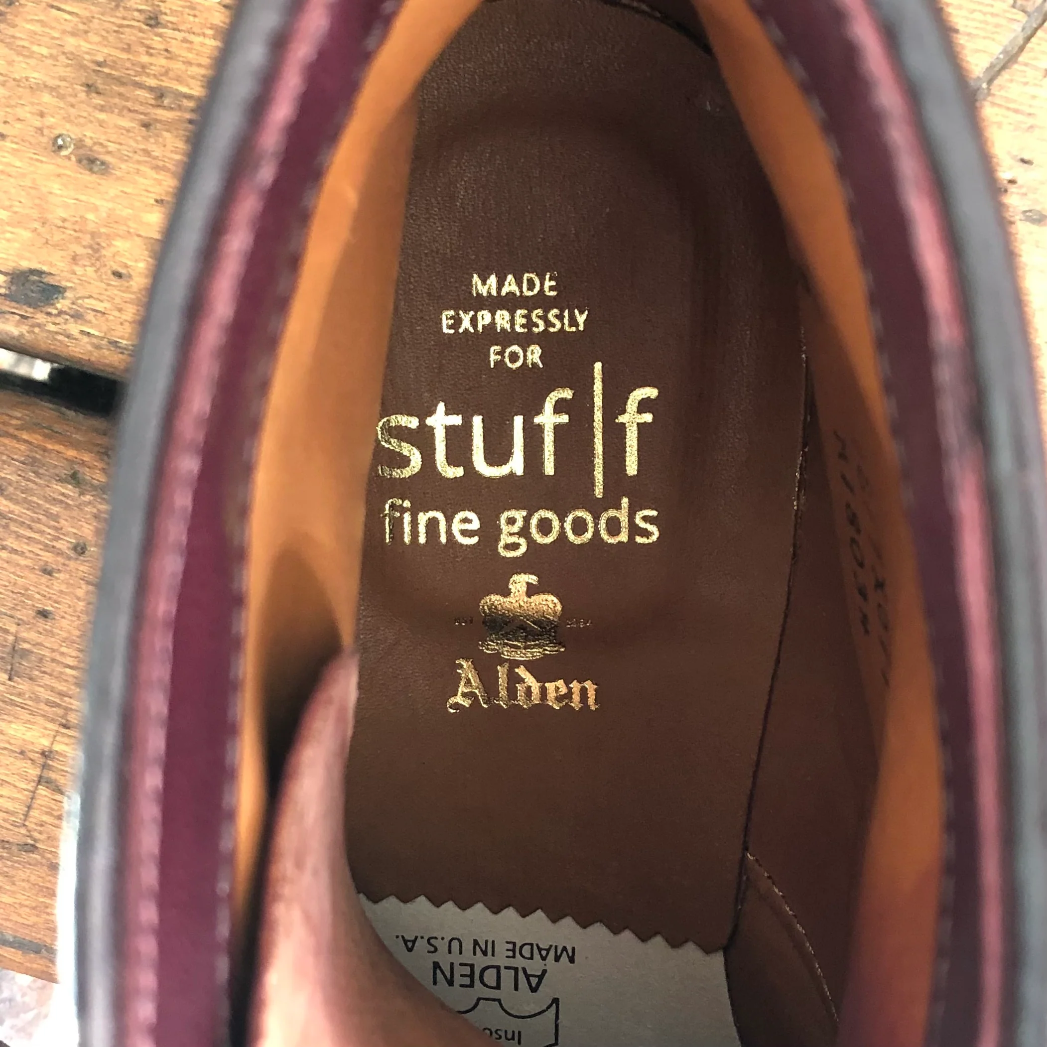 alden x stuf|f | m1803h color 8 shell cordovan cap toe boot - Image 6
