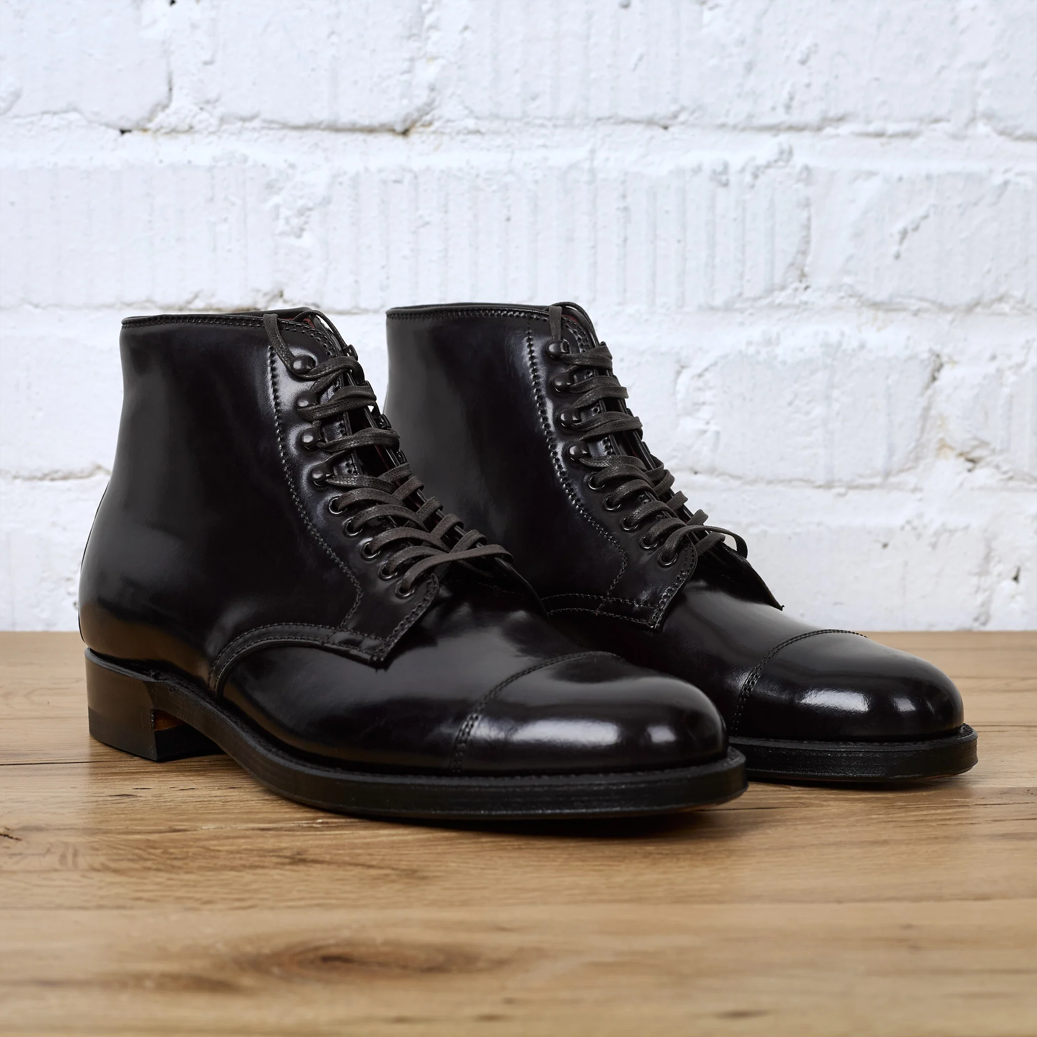 alden x stuf|f | m1803h color 8 shell cordovan cap toe boot - Image 7