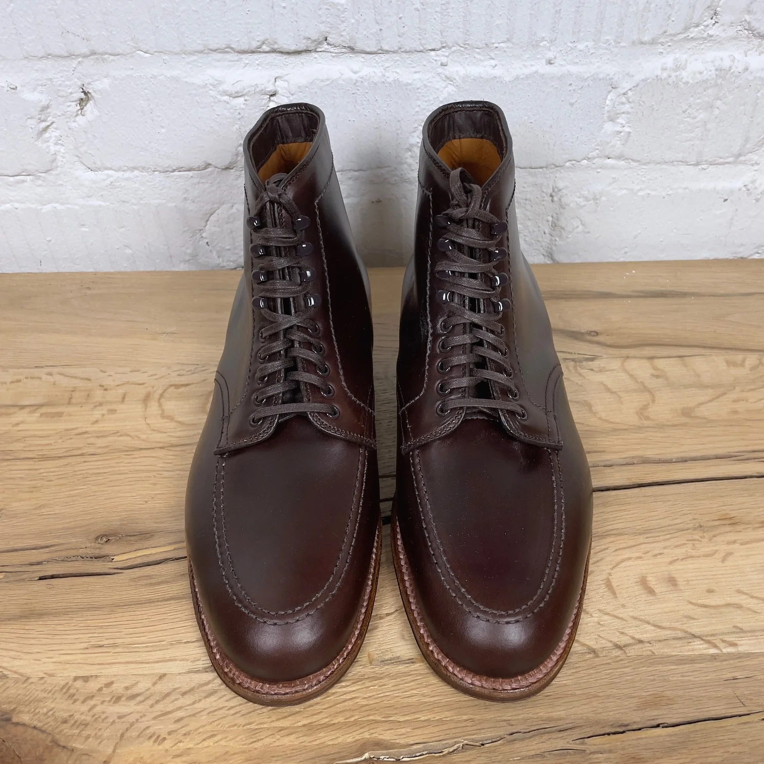 alden x stuf|f | 45162h navy blucher moc toe boot brown cxl - Image 3