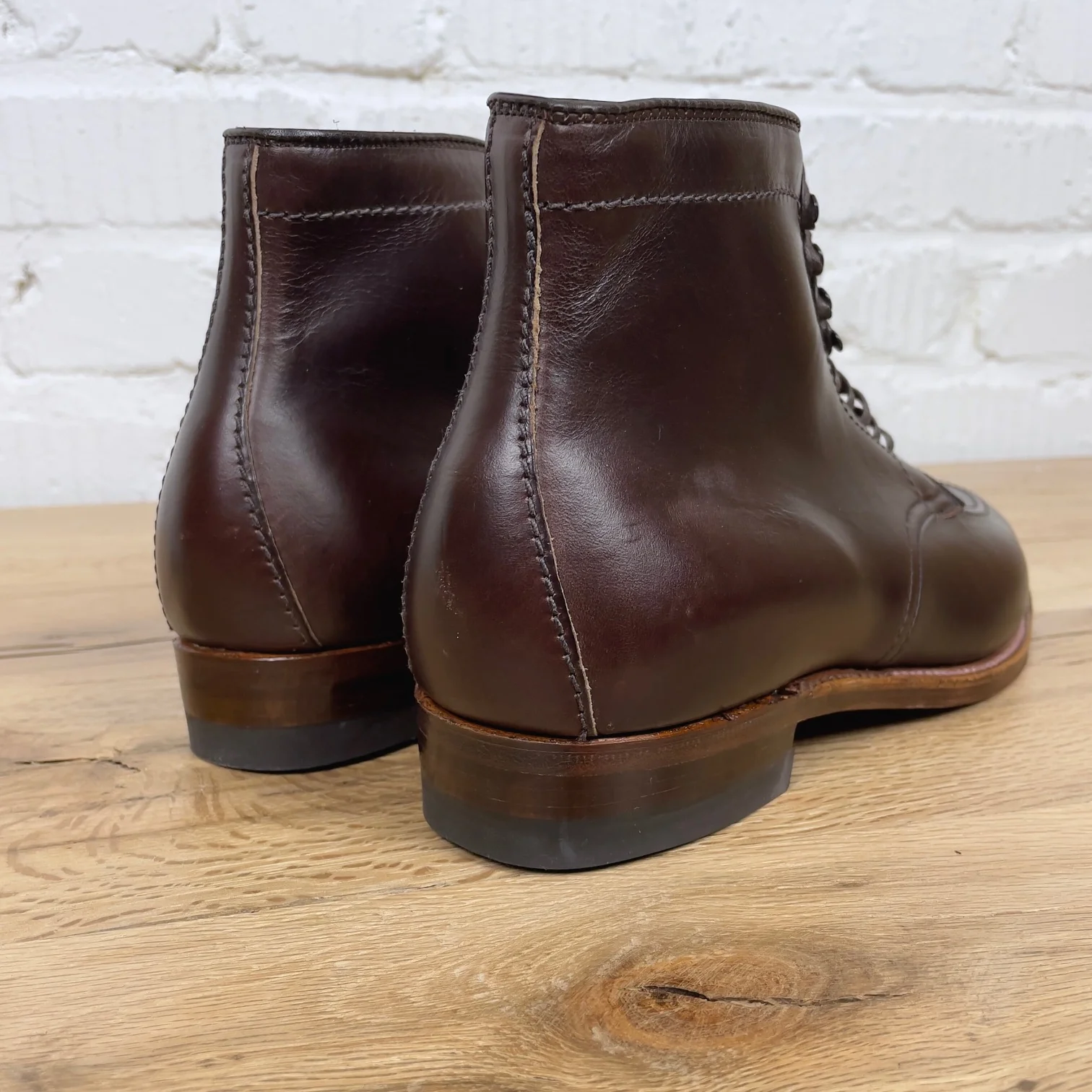 alden x stuf|f | 45162h navy blucher moc toe boot brown cxl - Image 6