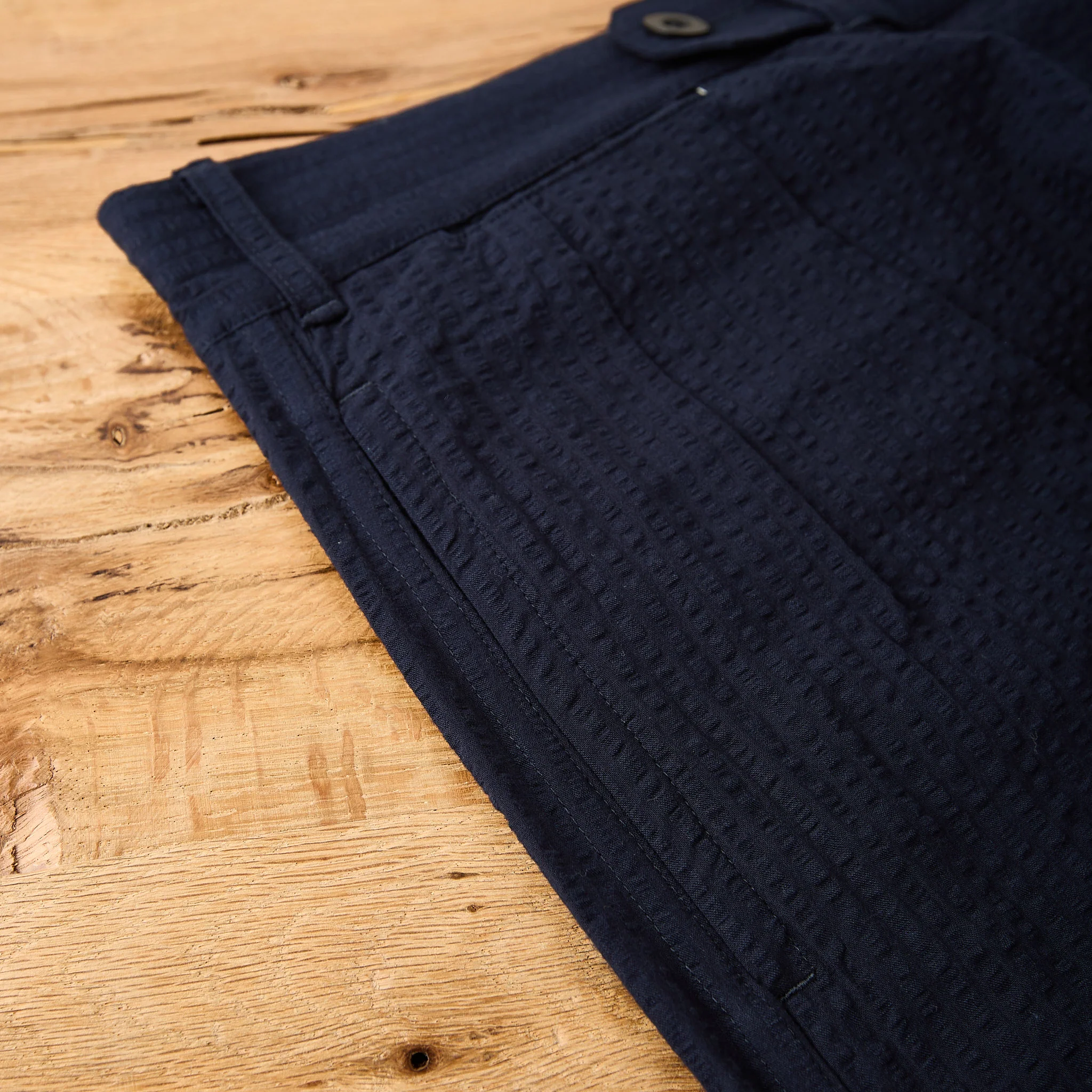 allevol | brunel trouser seersucker navy - Image 3