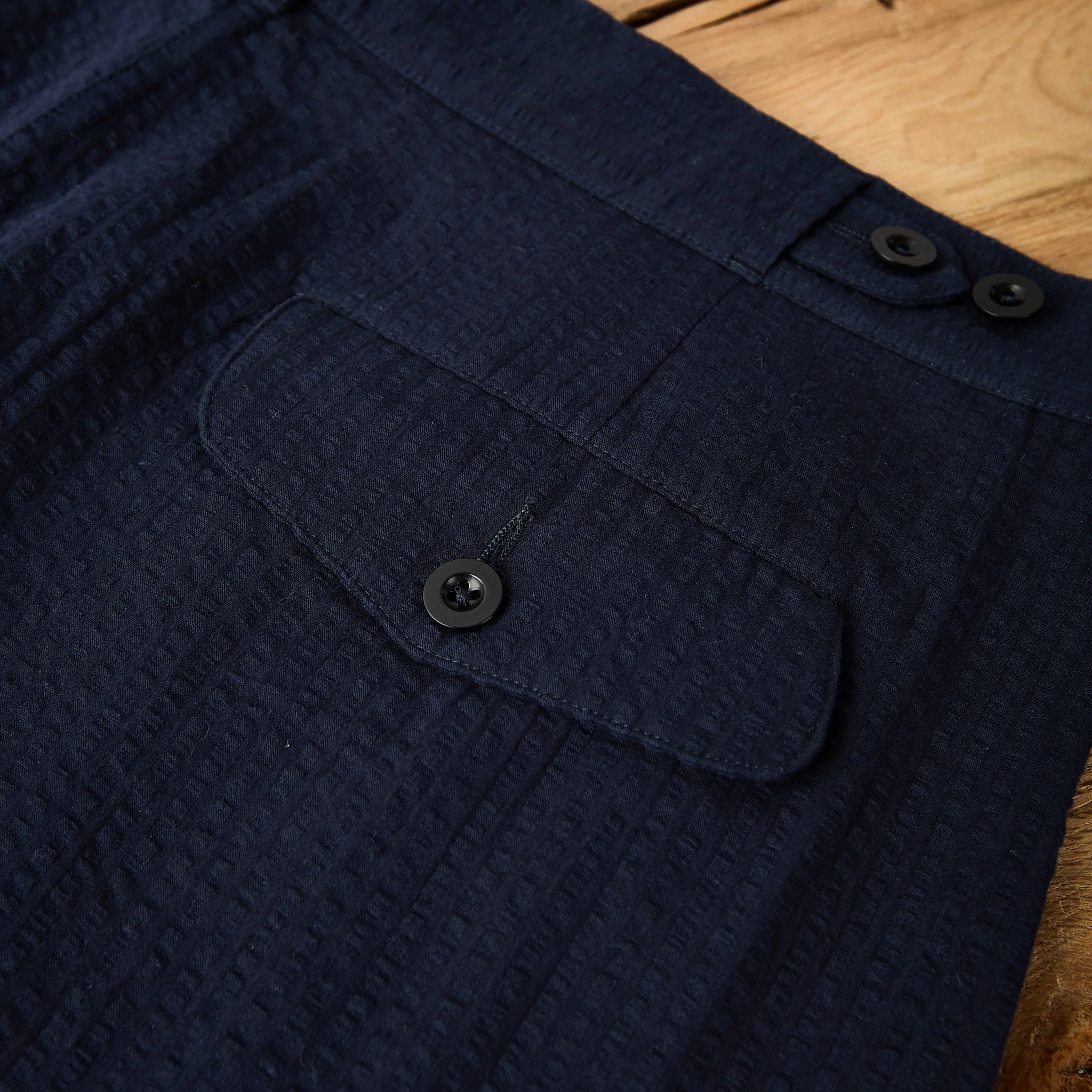 allevol | brunel trouser seersucker navy - Image 4
