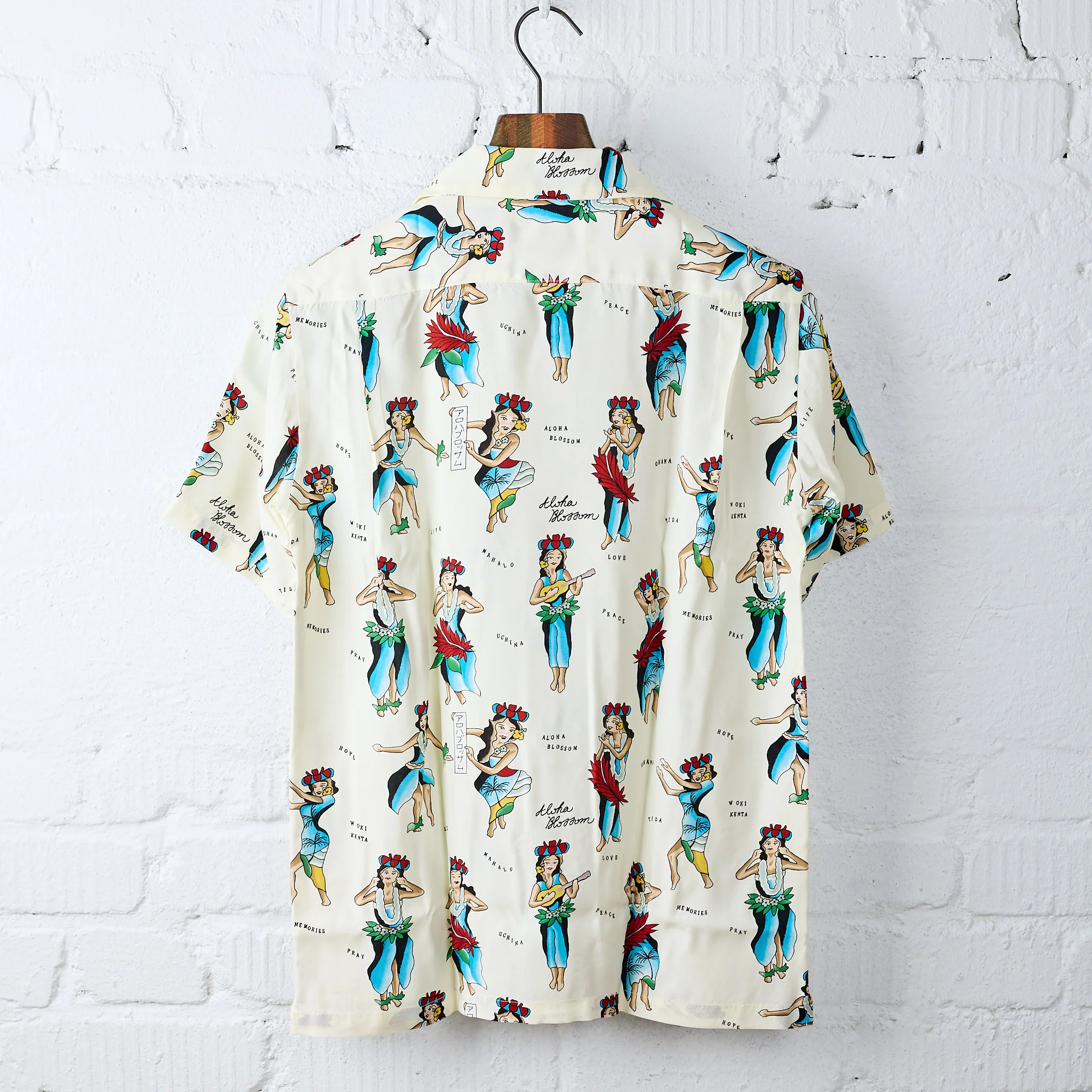 aloha blossom | hula girl short sleeve natural white - Image 3