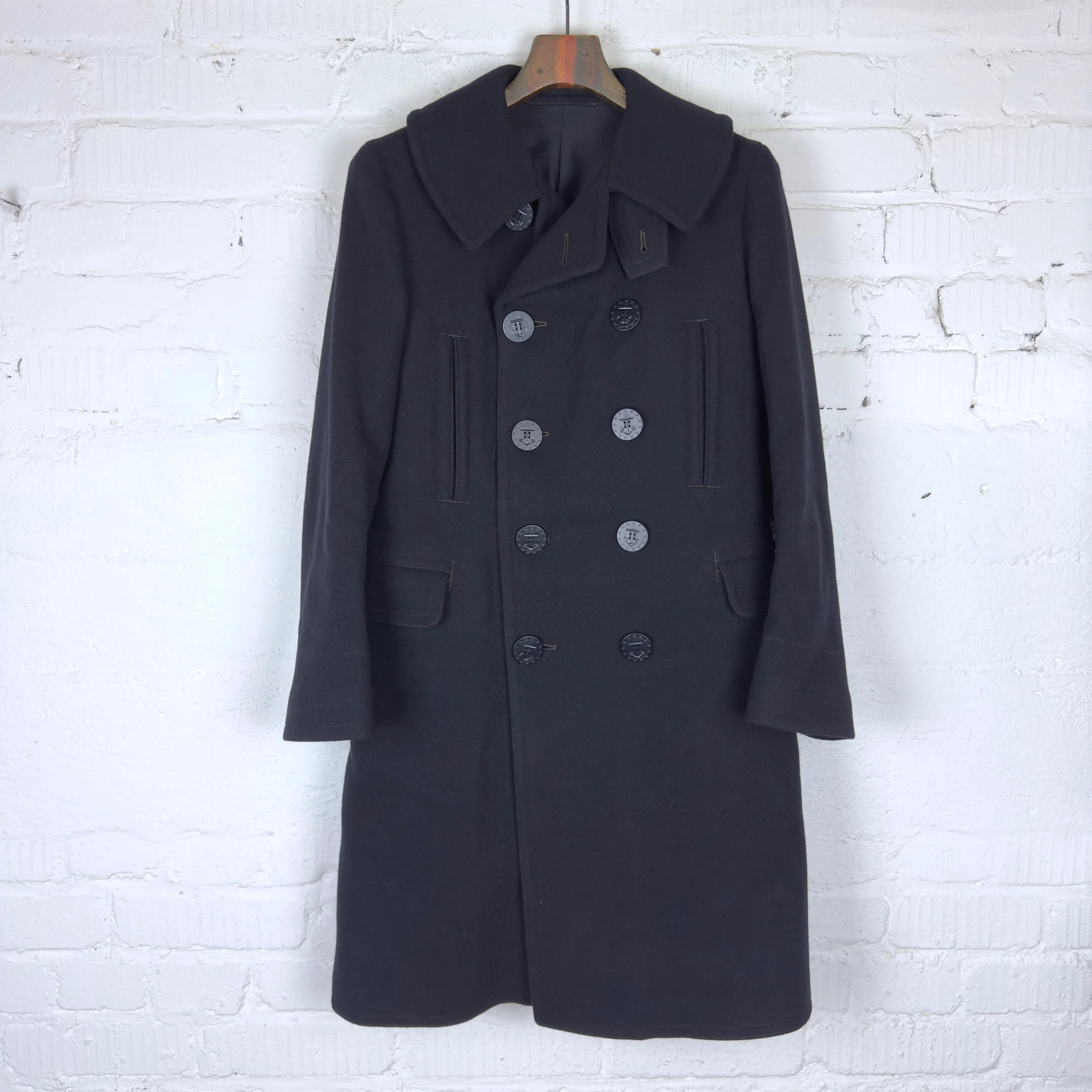 anatomica | pea coat long navy