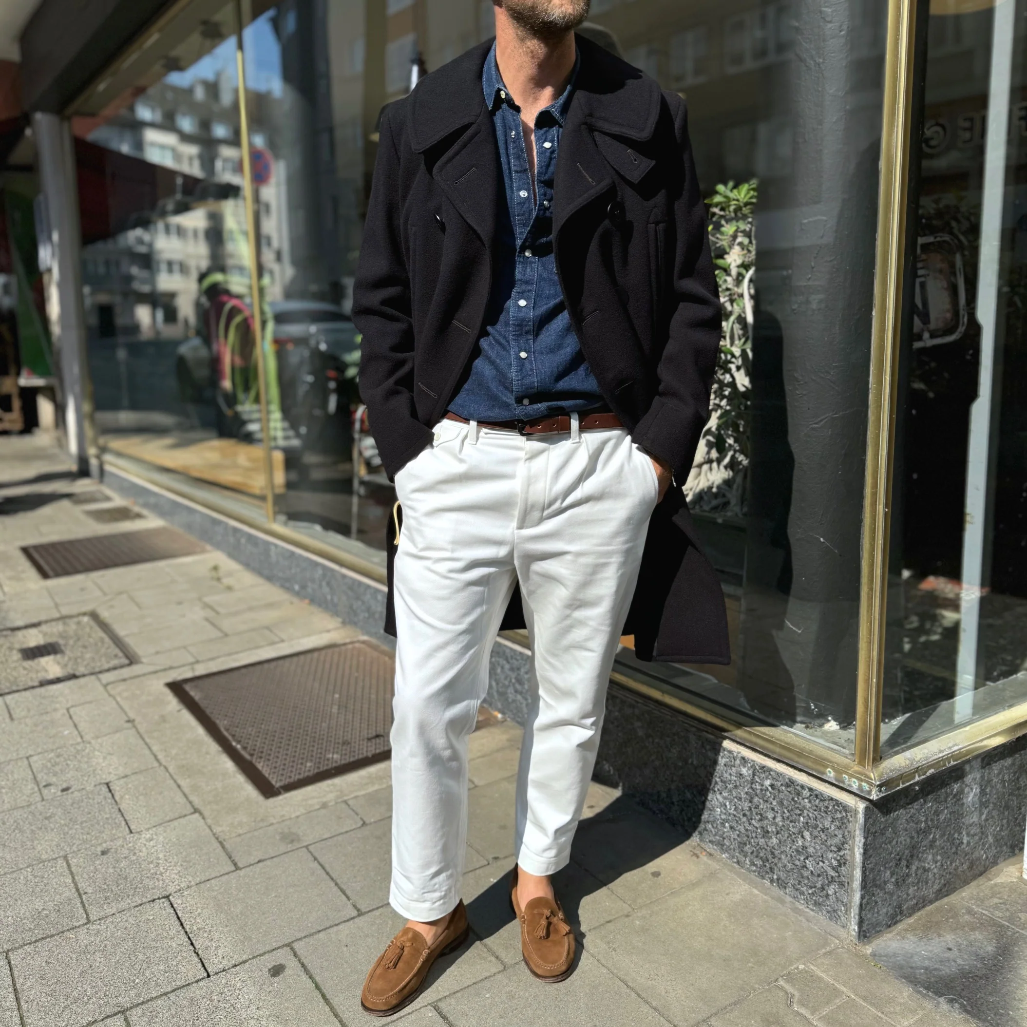anatomica | pea coat long navy - Image 4
