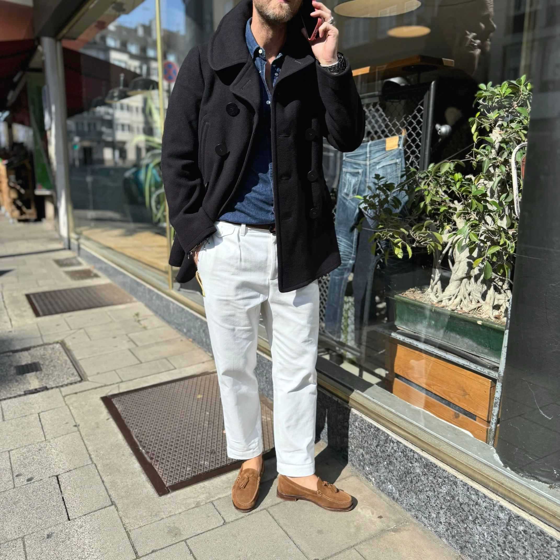 anatomica | pea coat navy - Image 2