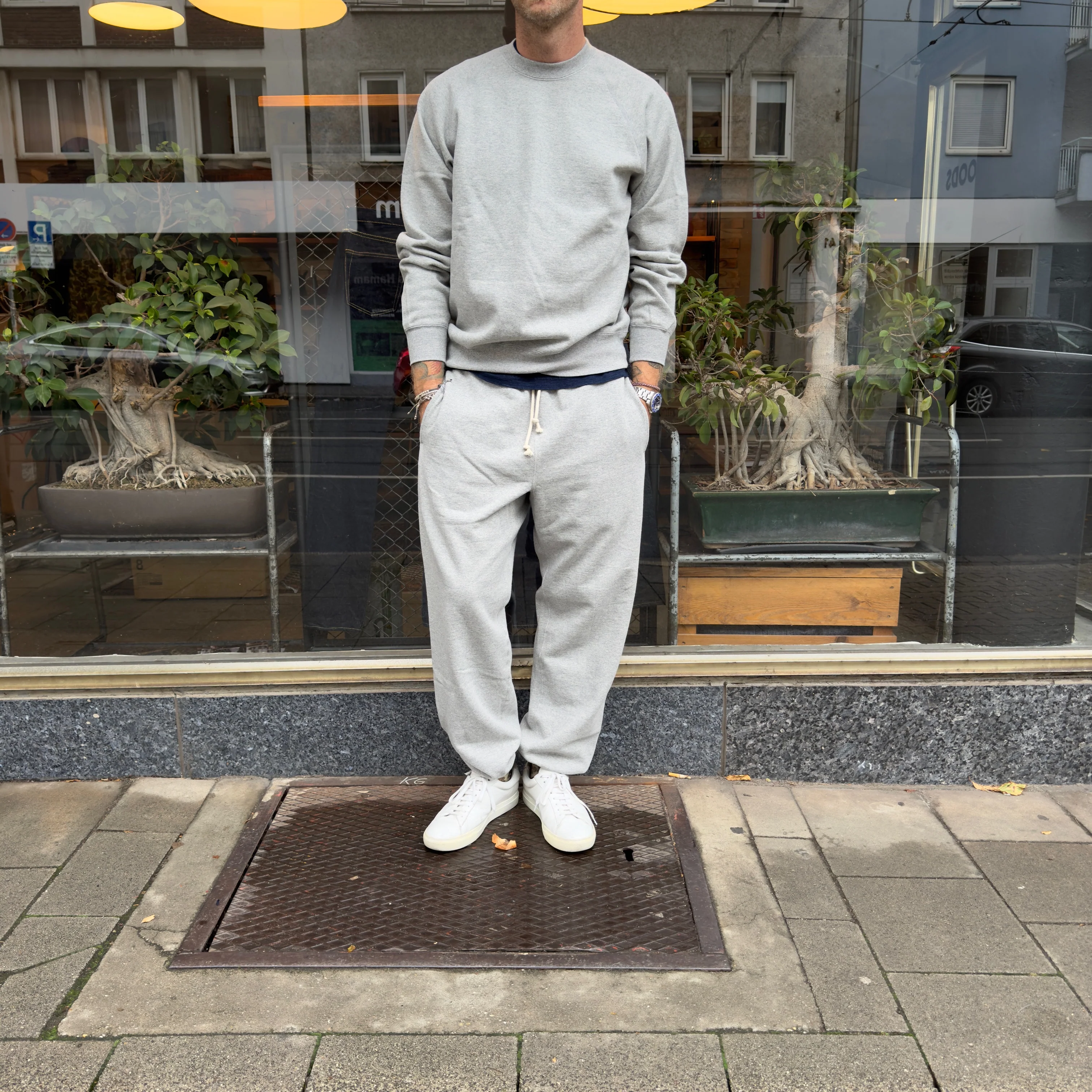 anatomica | sweat raglan crew neck grey - Image 2