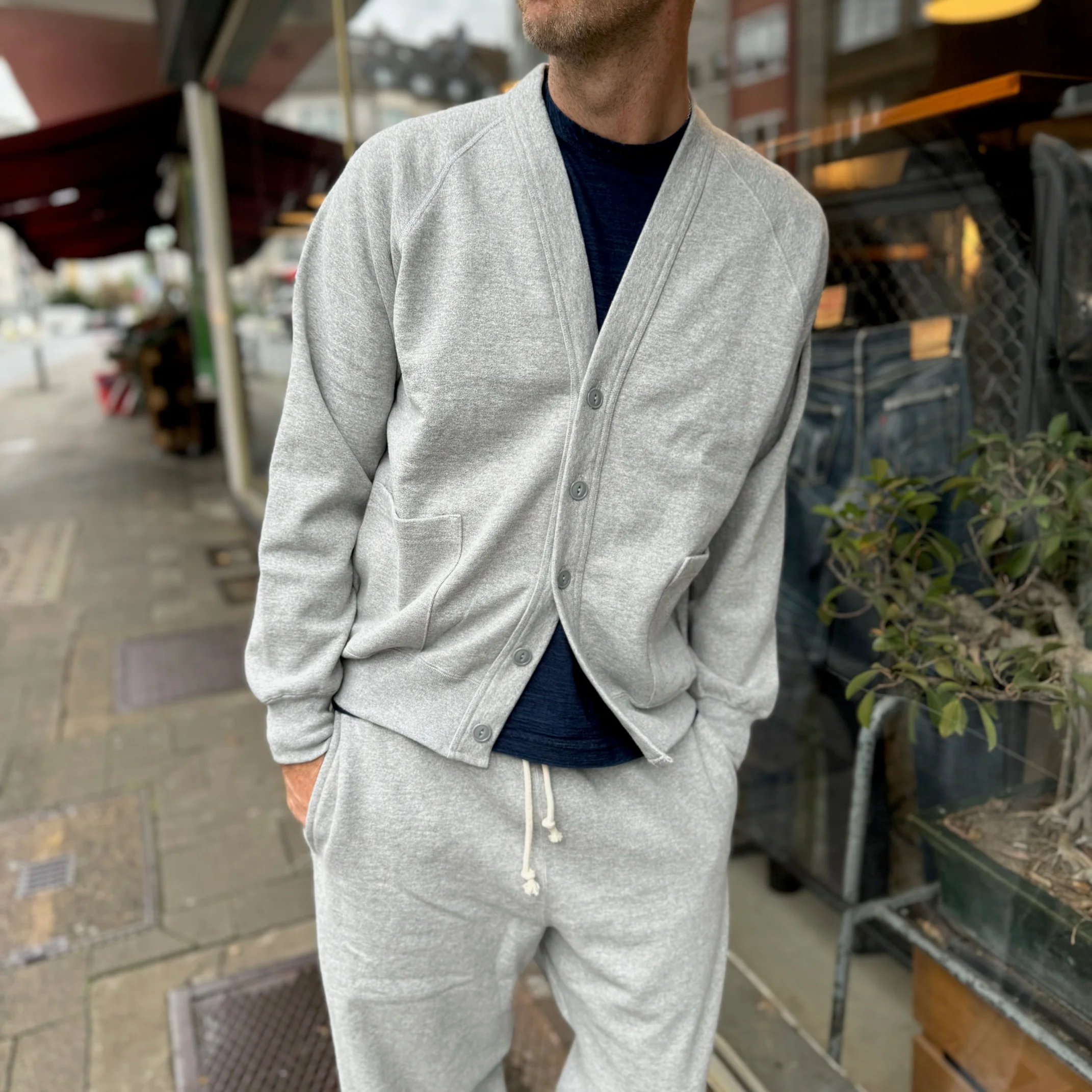 anatomica | sweat raglan cardigan grey - Image 2