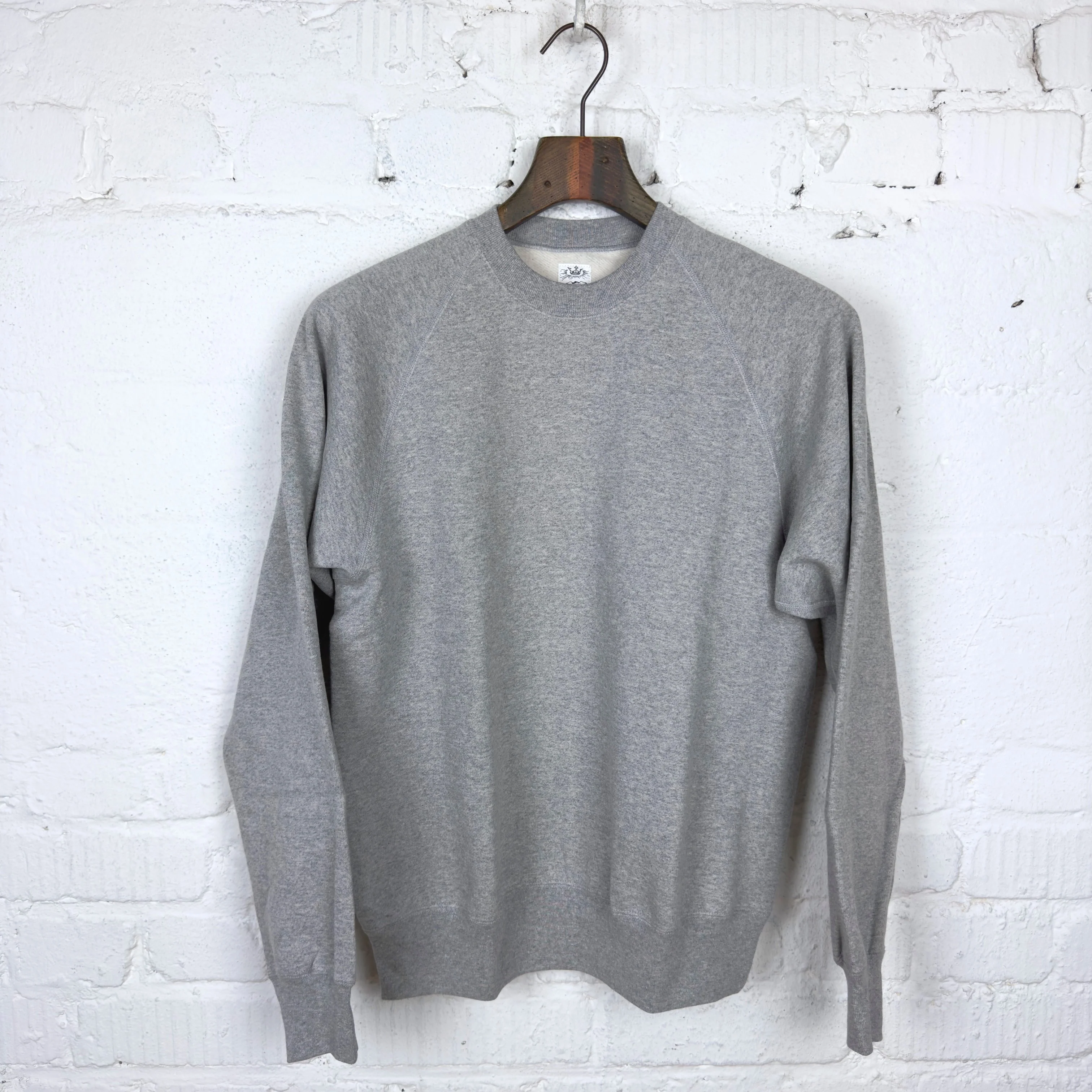 anatomica | sweat raglan crew neck grey
