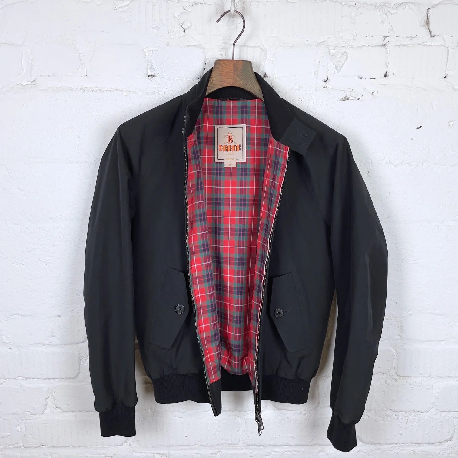 baracuta | g9 classic harrington jacket black - Image 6