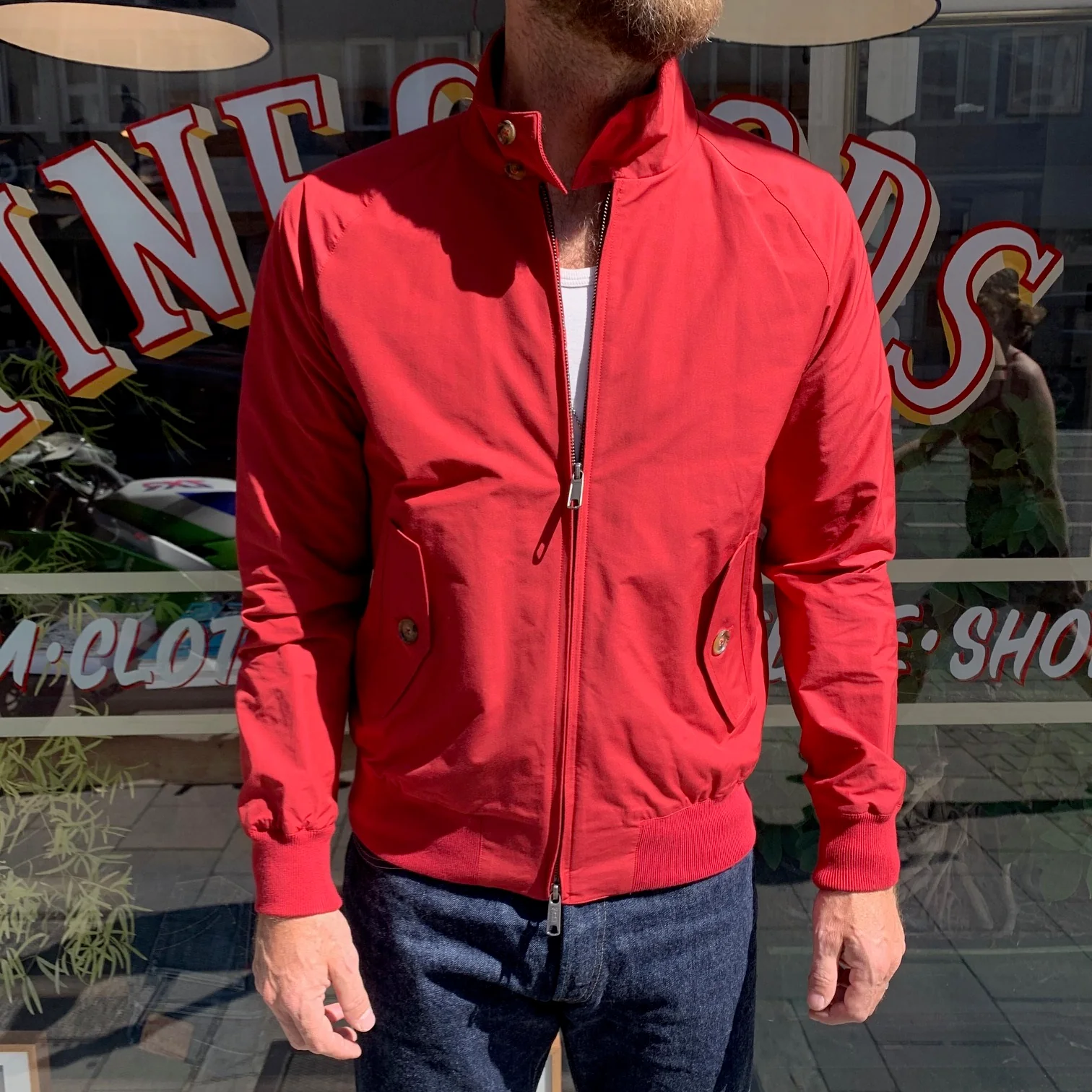 baracuta | g9 classic harrington jacket dark red - Image 3