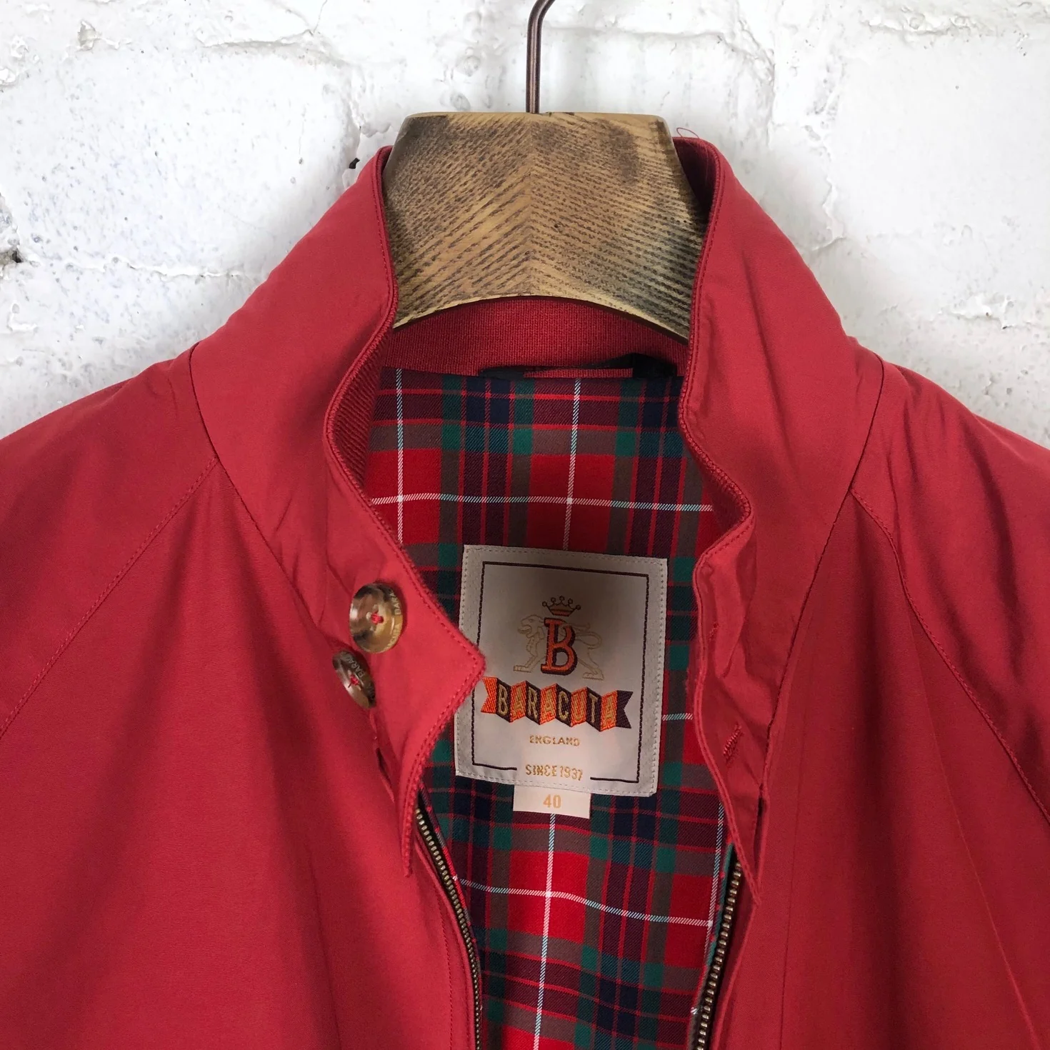 baracuta | g9 classic harrington jacket dark red - Image 4
