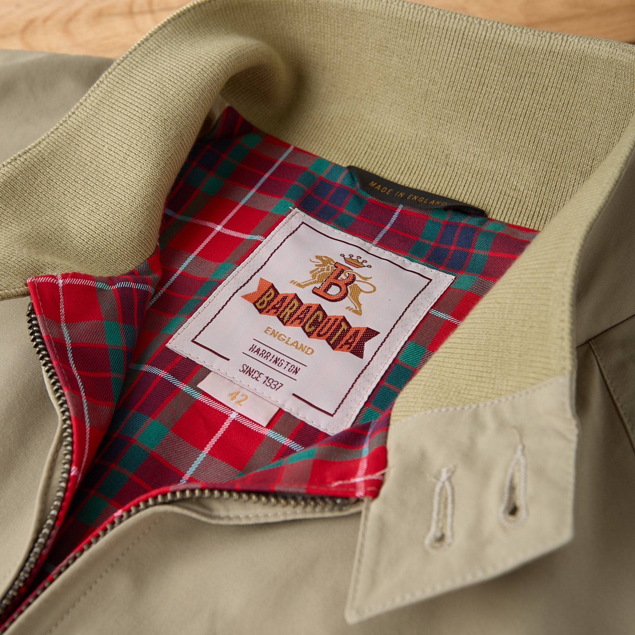 baracuta | g9 classic harrington jacket natural - Image 6