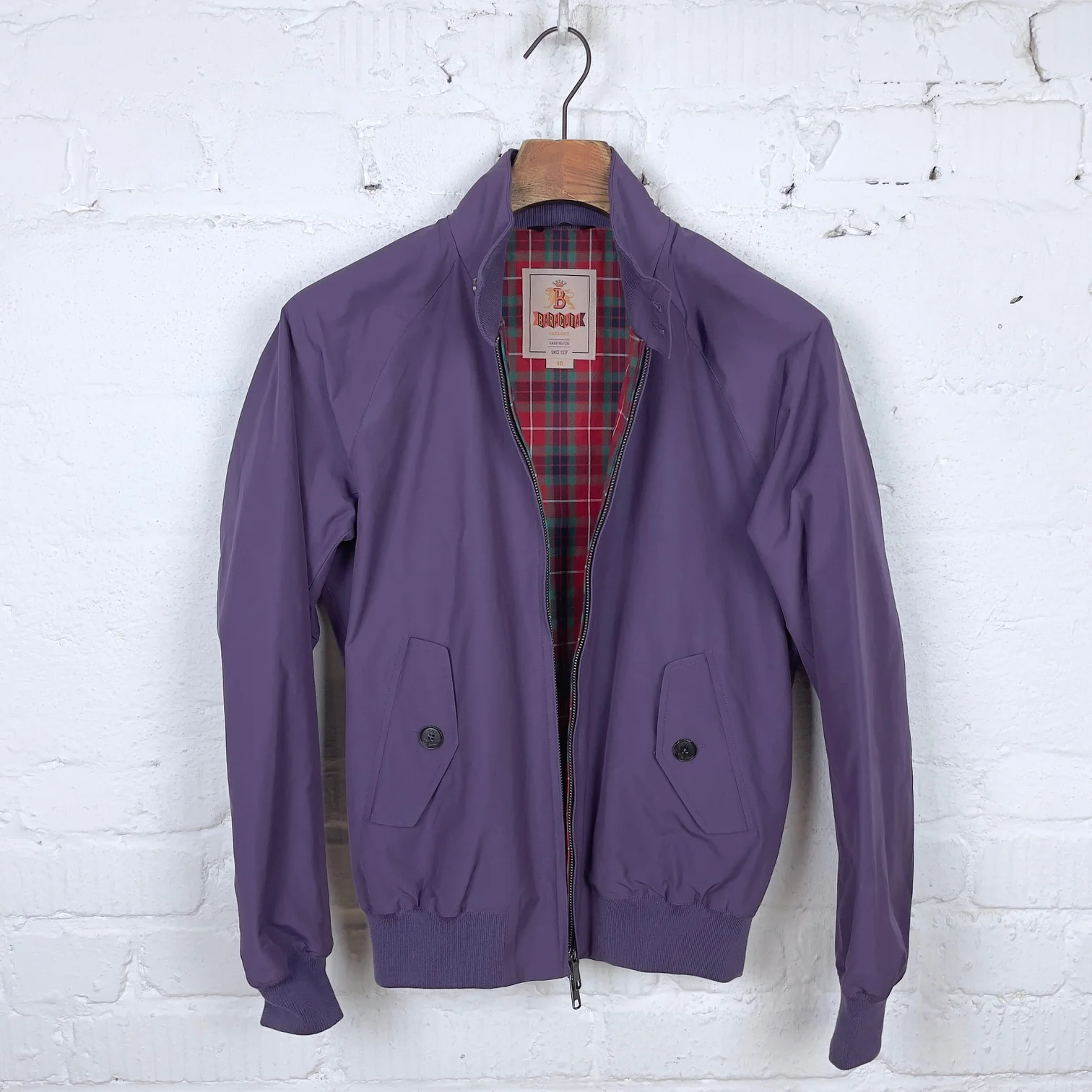 baracuta | g9 classic harrington jacket purple plum - Image 4
