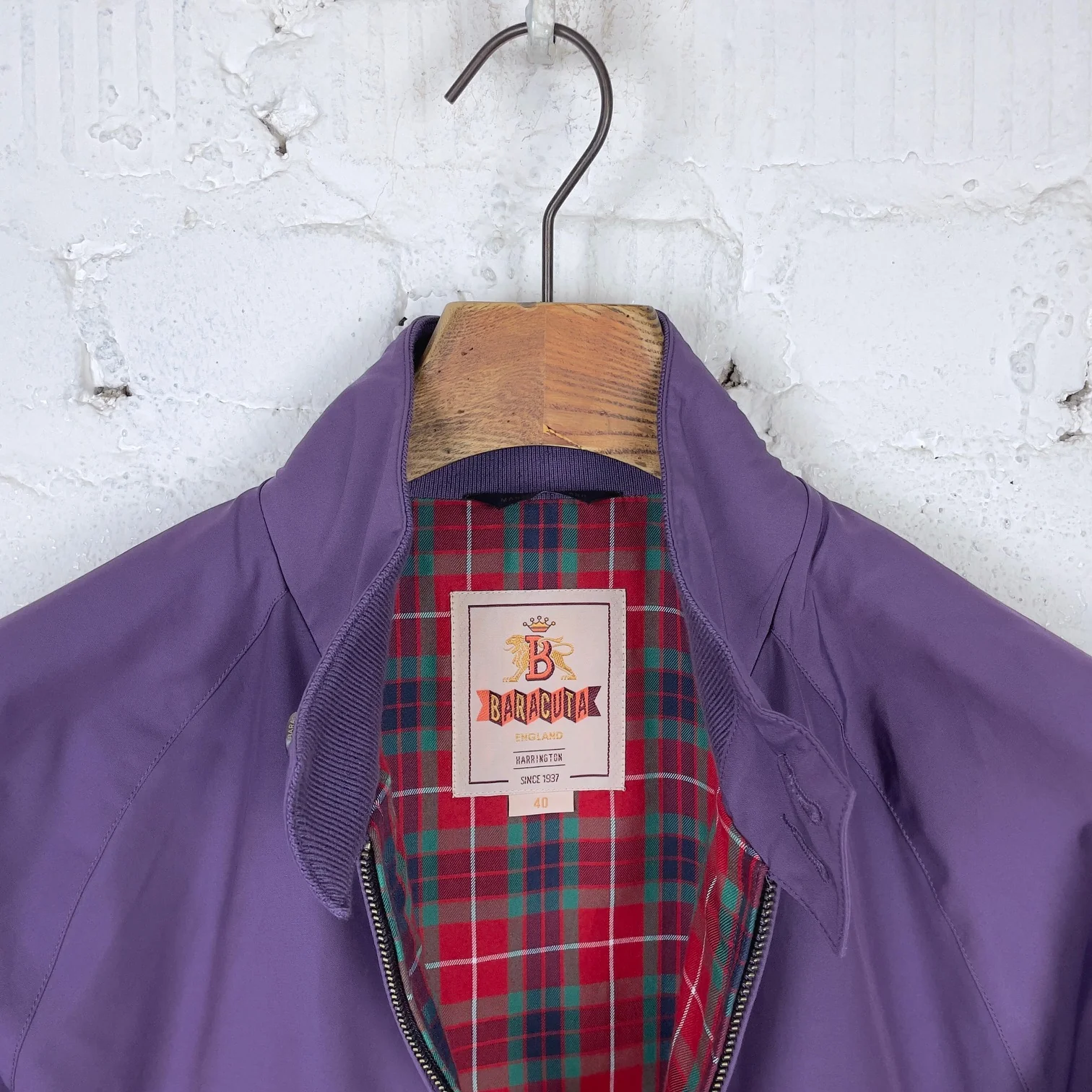 baracuta | g9 classic harrington jacket purple plum - Image 5