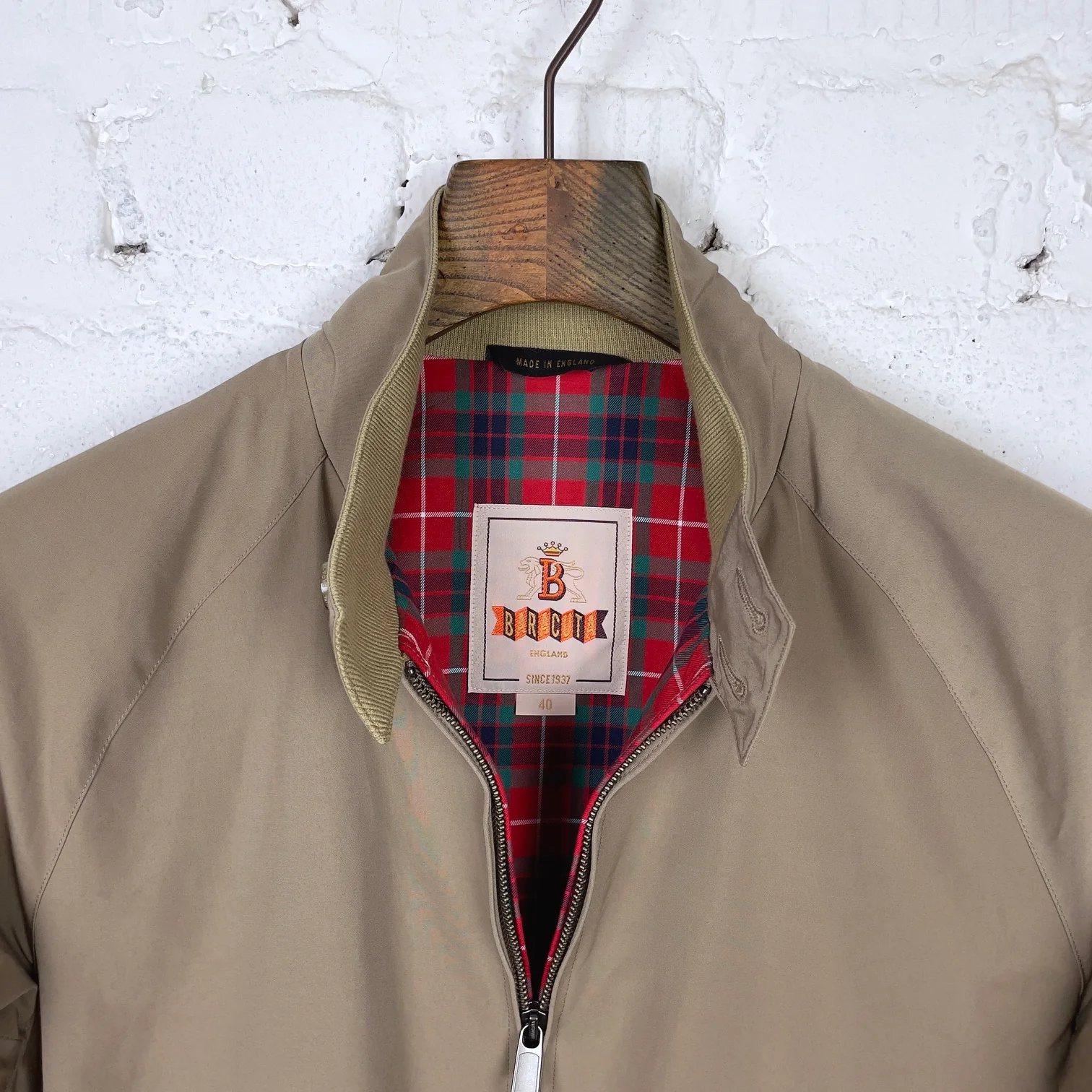 baracuta | g9 classic harrington jacket tan - Image 4