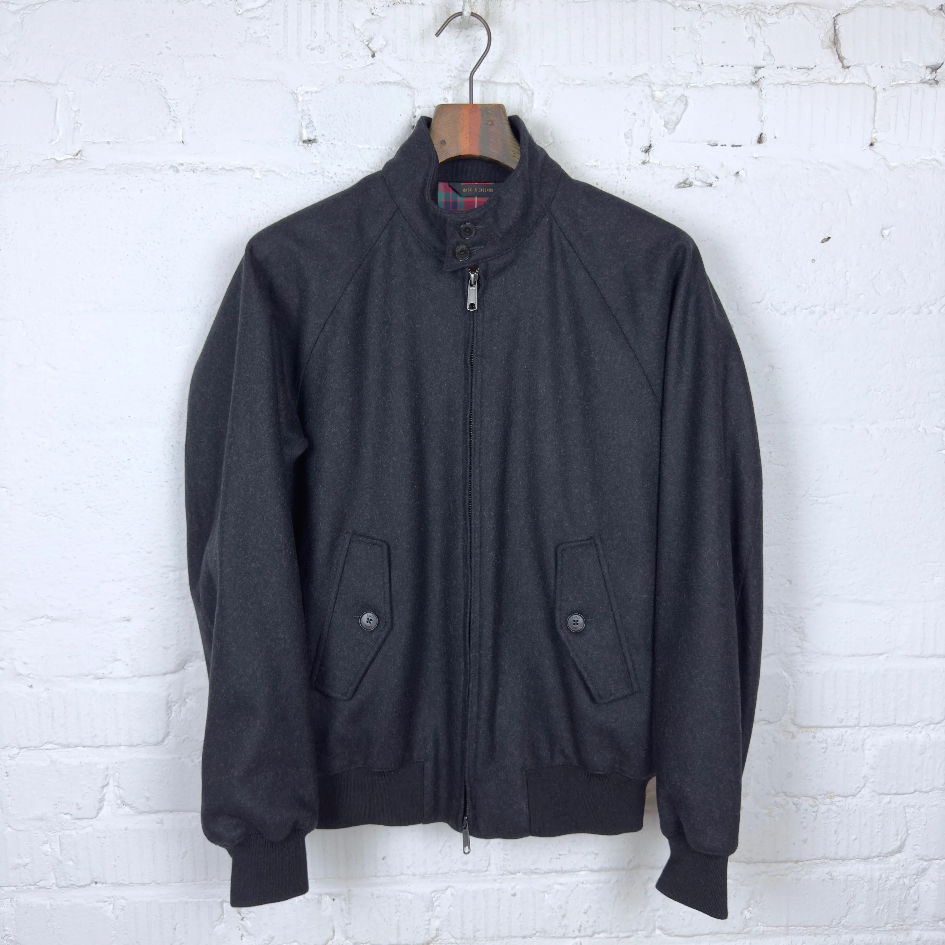 baracuta | g9 melton jacket unpadded charcoal