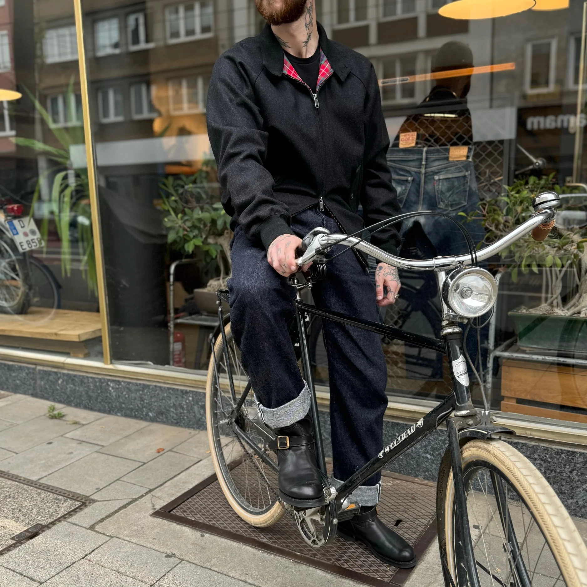 baracuta | g9 melton jacket unpadded charcoal - Image 3