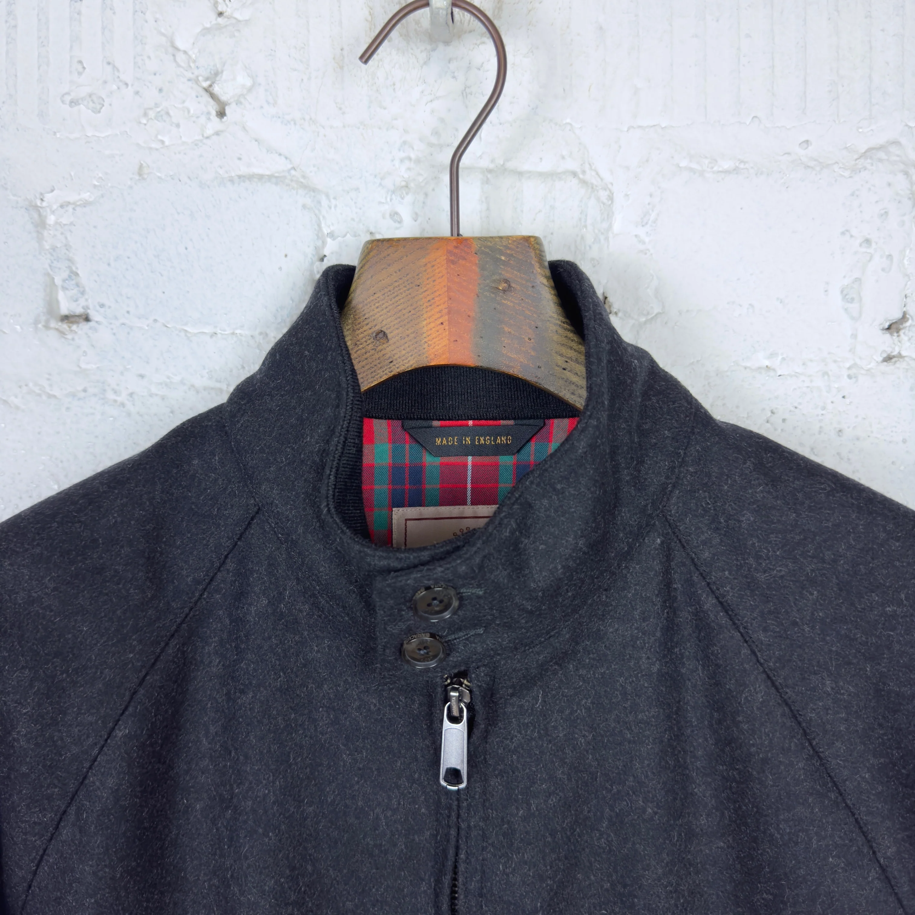 baracuta | g9 melton jacket unpadded charcoal - Image 6