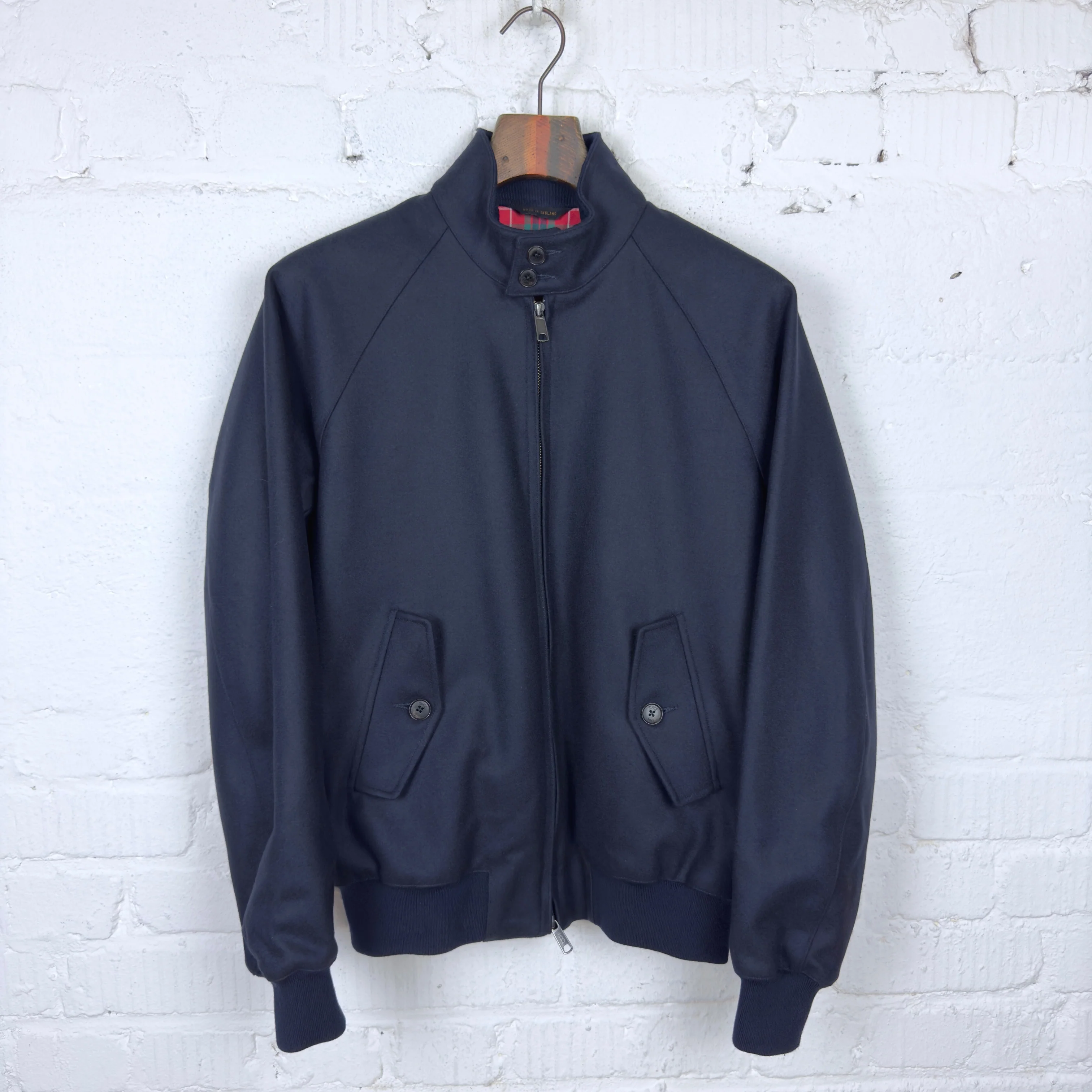 baracuta | g9 melton jacket unpadded deep blue