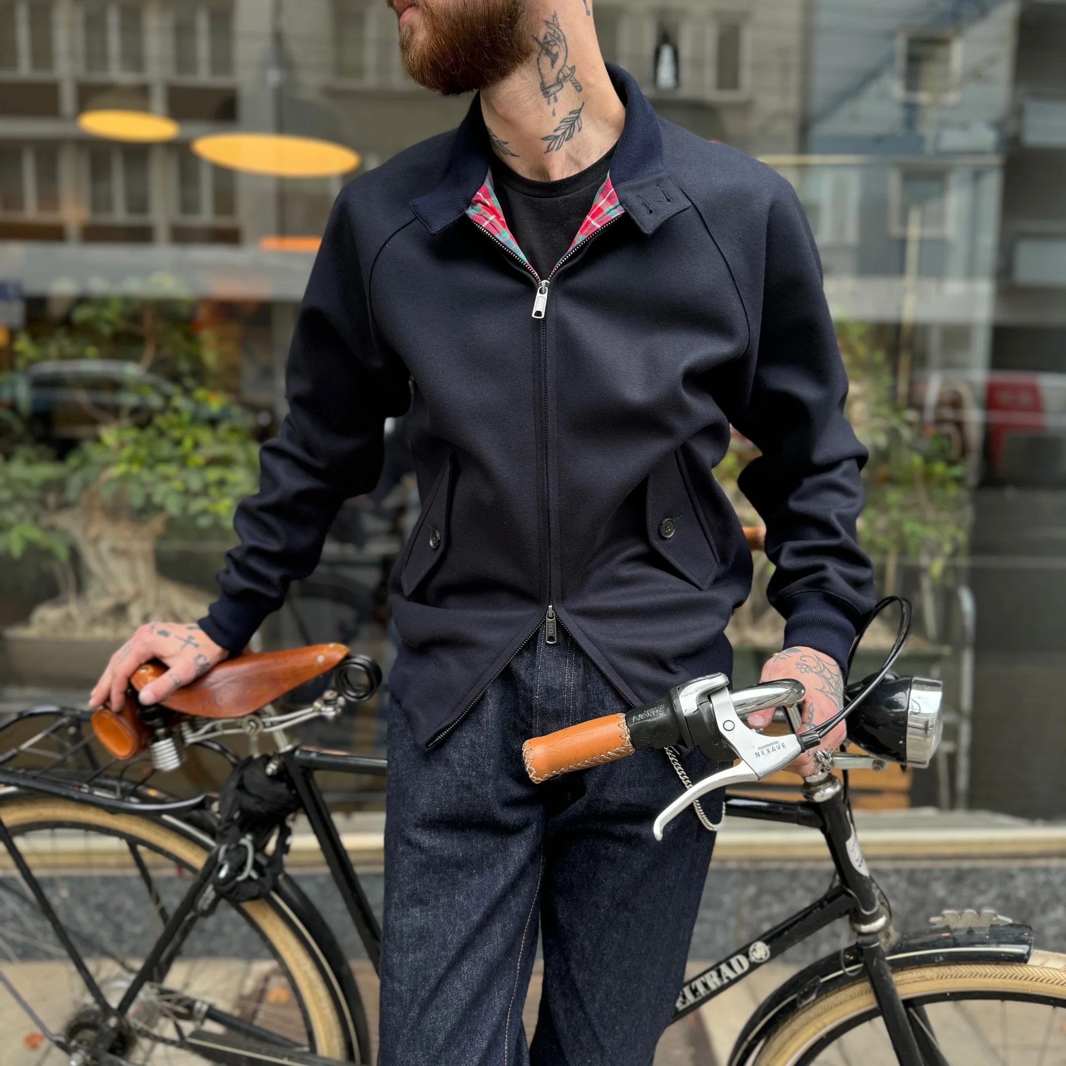 baracuta | g9 melton jacket unpadded deep blue - Image 2