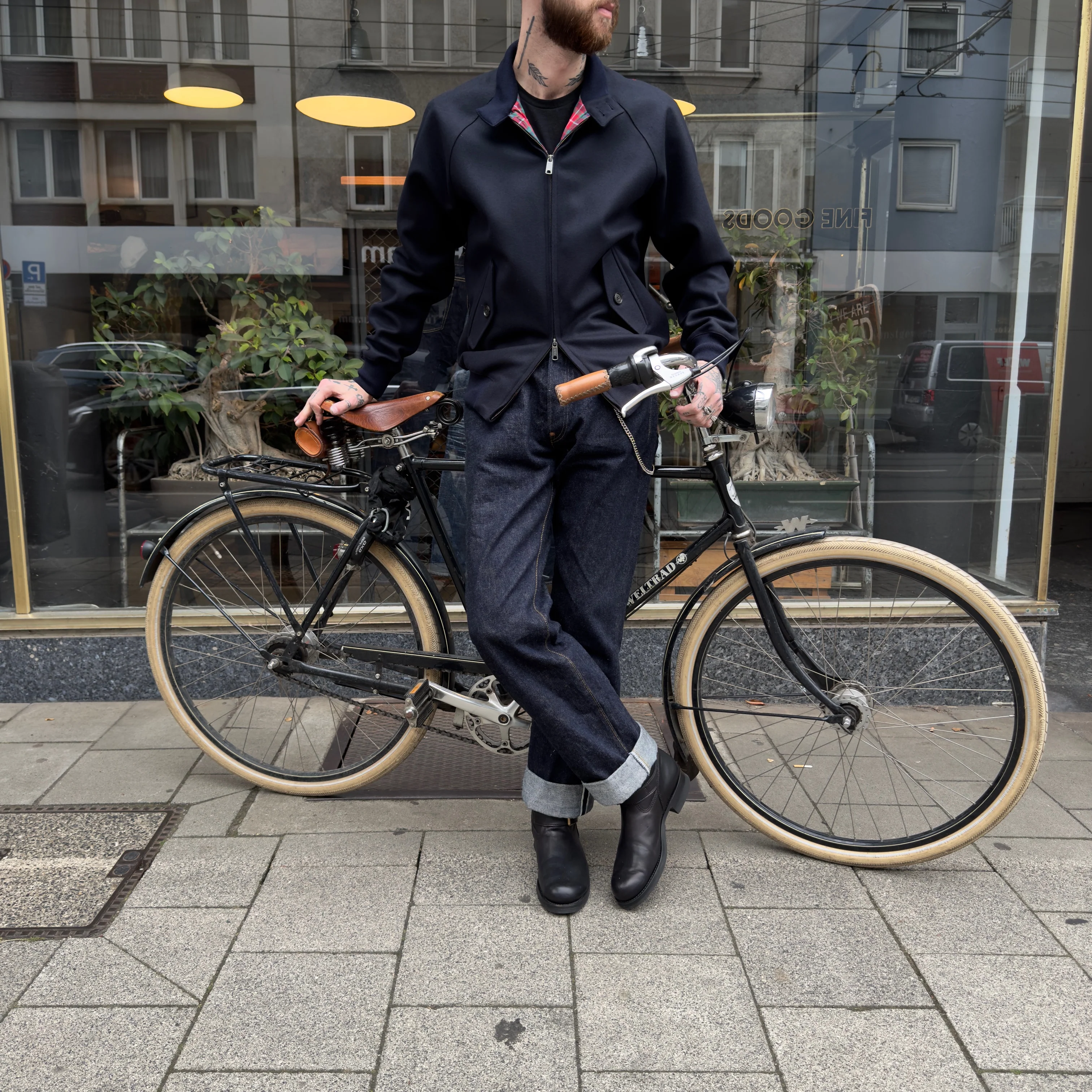 baracuta | g9 melton jacket unpadded deep blue - Image 3