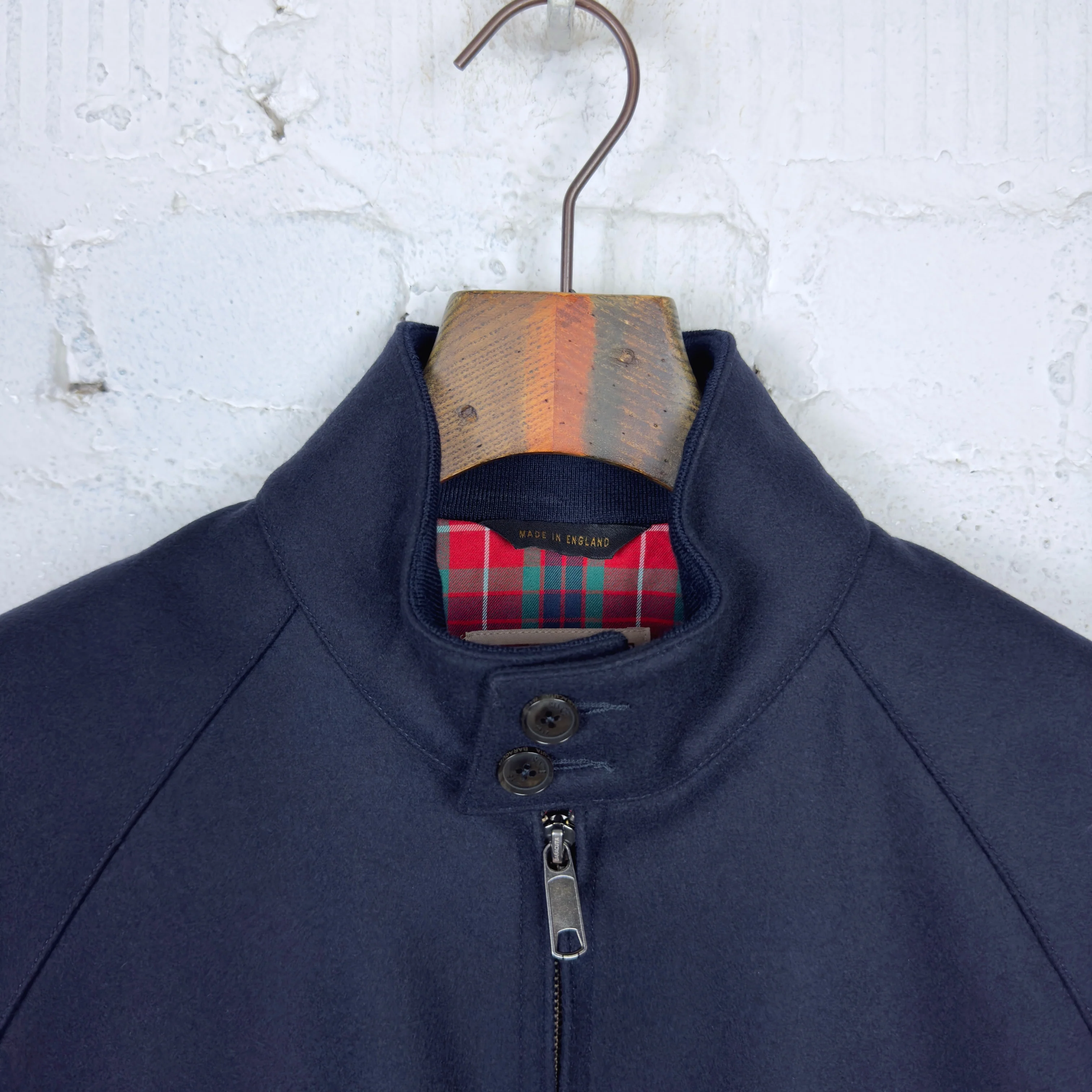 baracuta | g9 melton jacket unpadded deep blue - Image 5