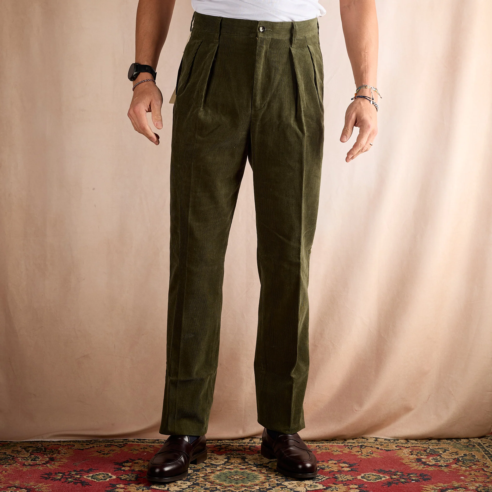 barnstormer | 1909 corduroy pants - olive-brown - Image 2