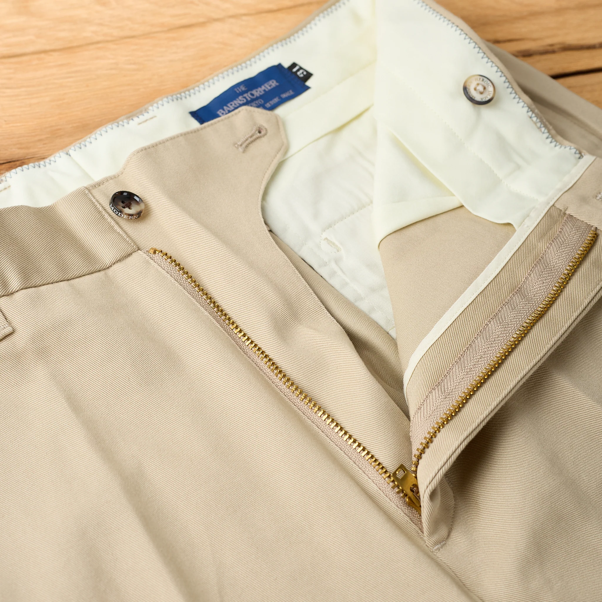barnstormer | 1952uc flat front chinos - beige - Image 3