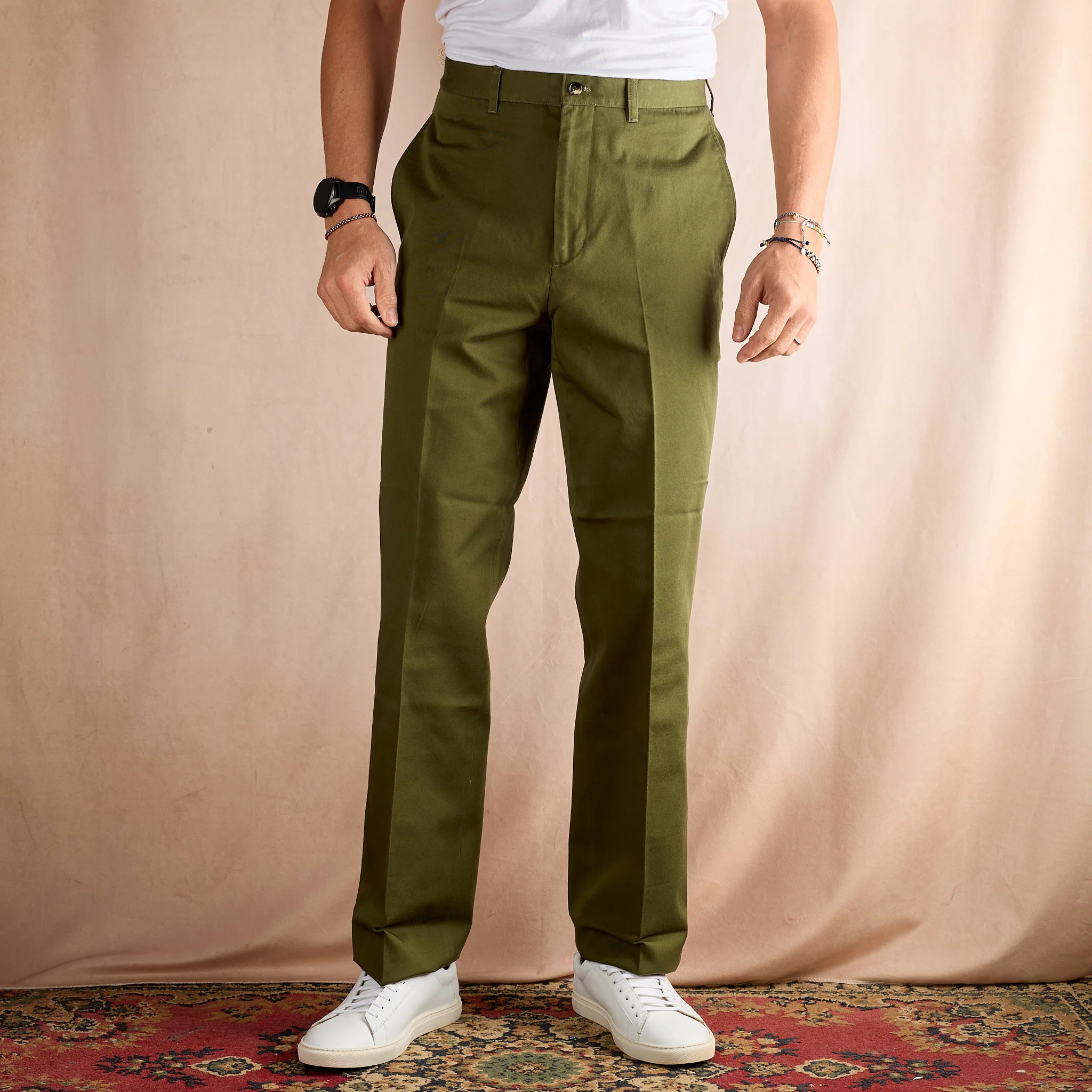 barnstormer | 1952uc flat front chinos - olive - Image 2