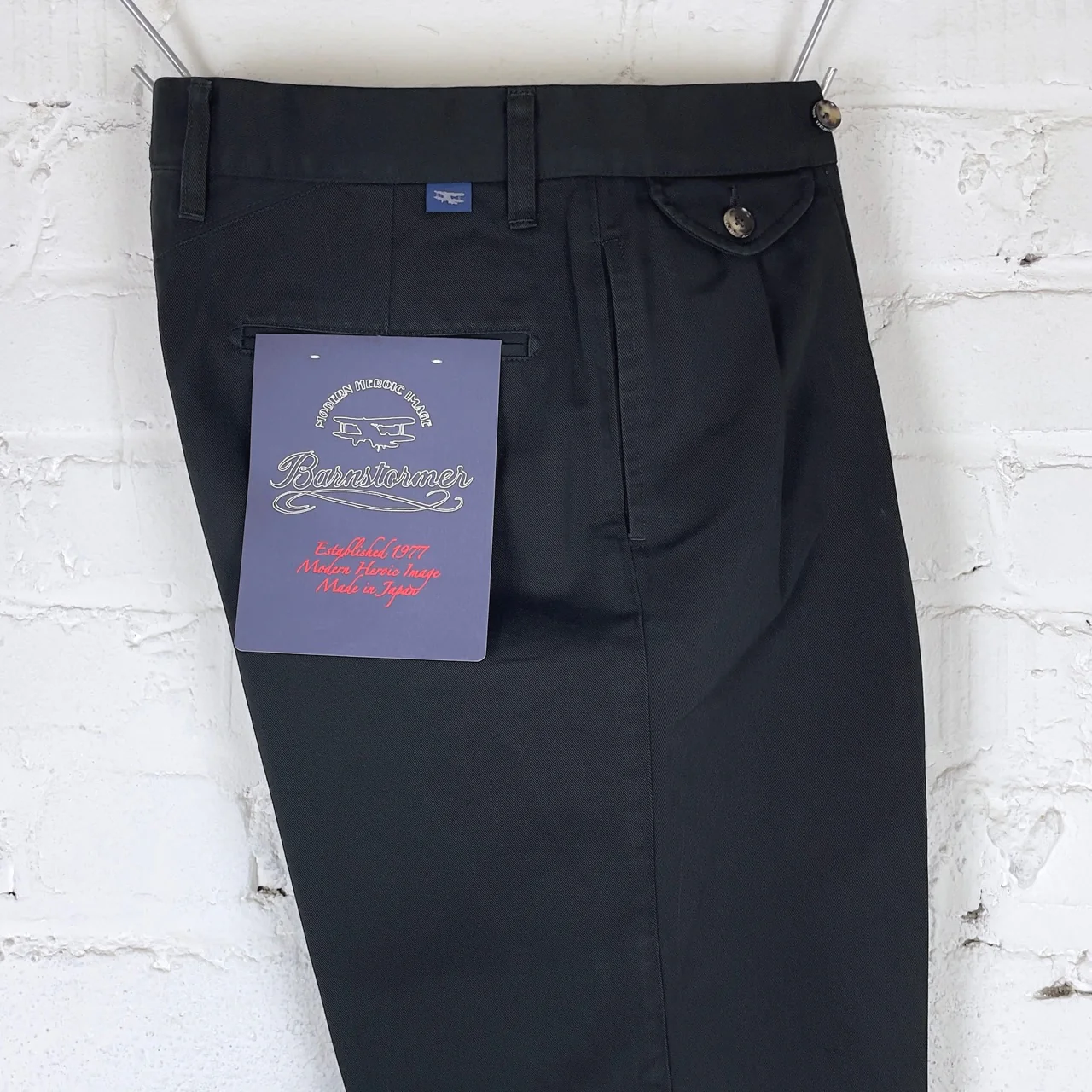 barnstormer | 1954p two pleated chinos - black - Image 6
