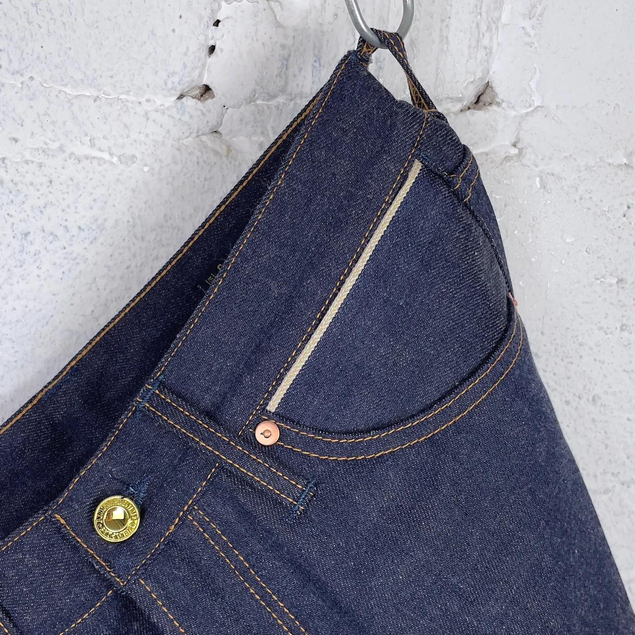 benzak denim developers | b-02 straight 10ya 15oz brown cotton golden selvedge - Image 6