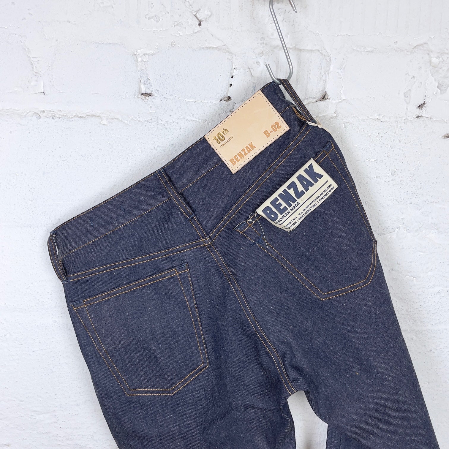 benzak denim developers | b-02 straight 10ya 15oz brown cotton golden selvedge - Image 7