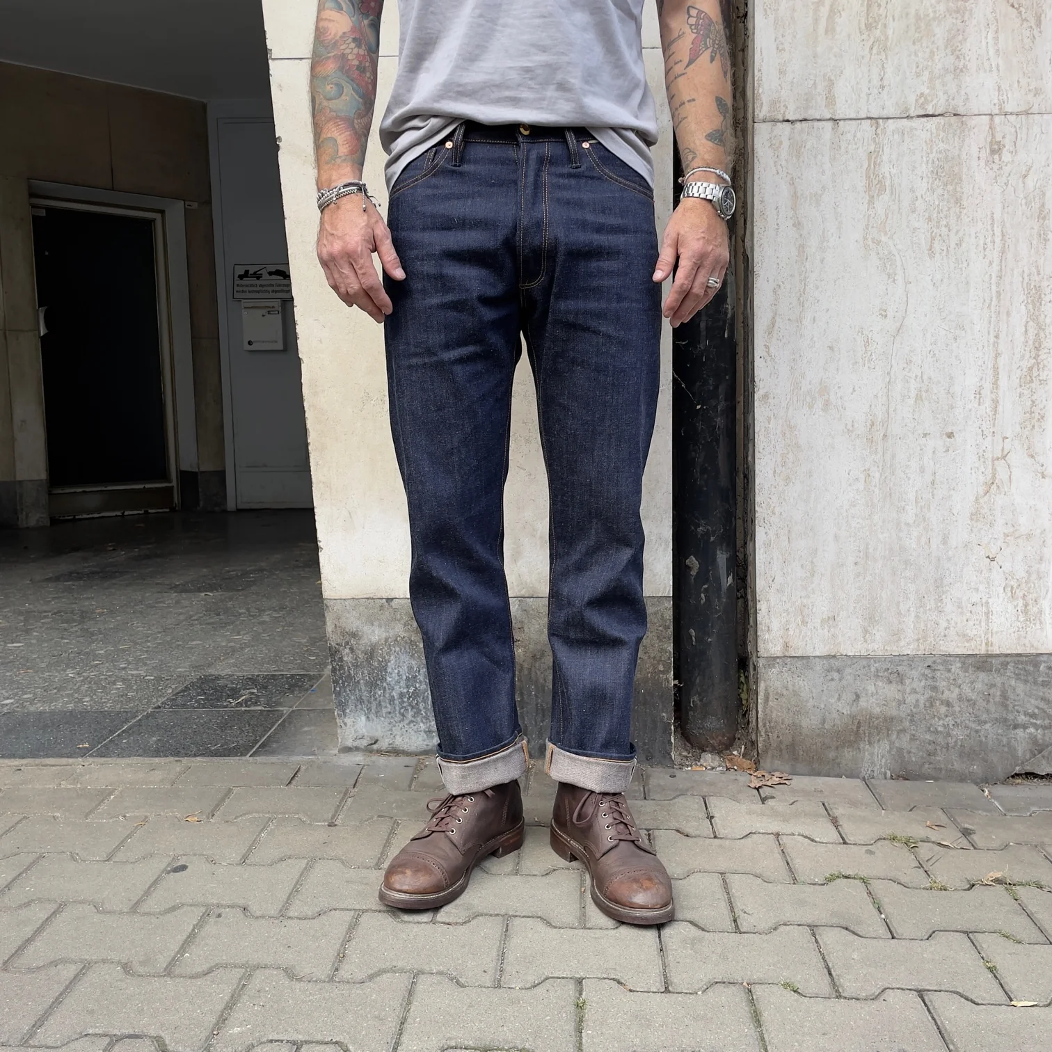 benzak denim developers | b-02 straight 10ya 15oz brown cotton golden selvedge - Image 9