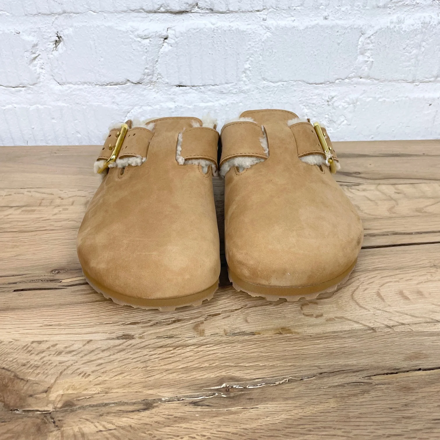 birkenstock | boston bold shearling cognac - Image 3