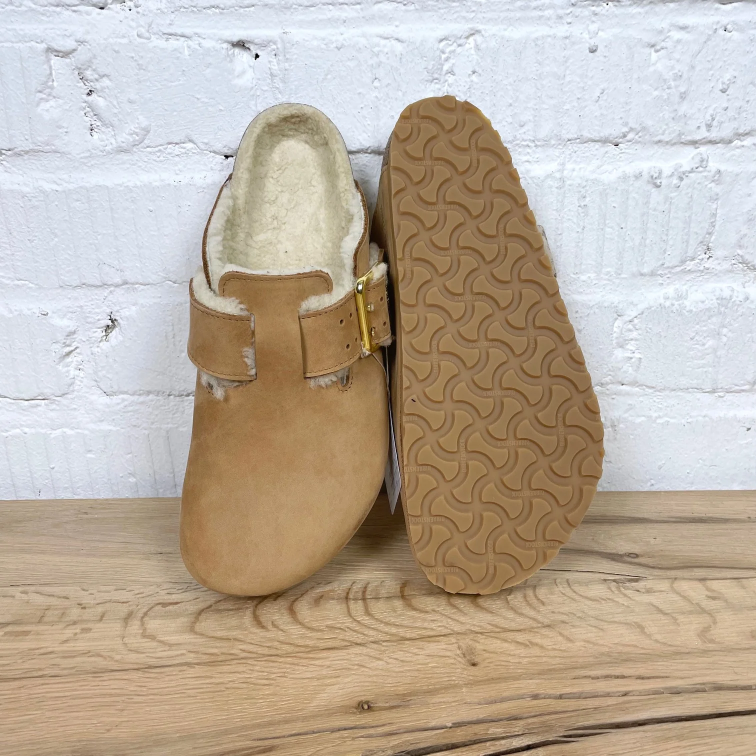 birkenstock | boston bold shearling cognac - Image 4