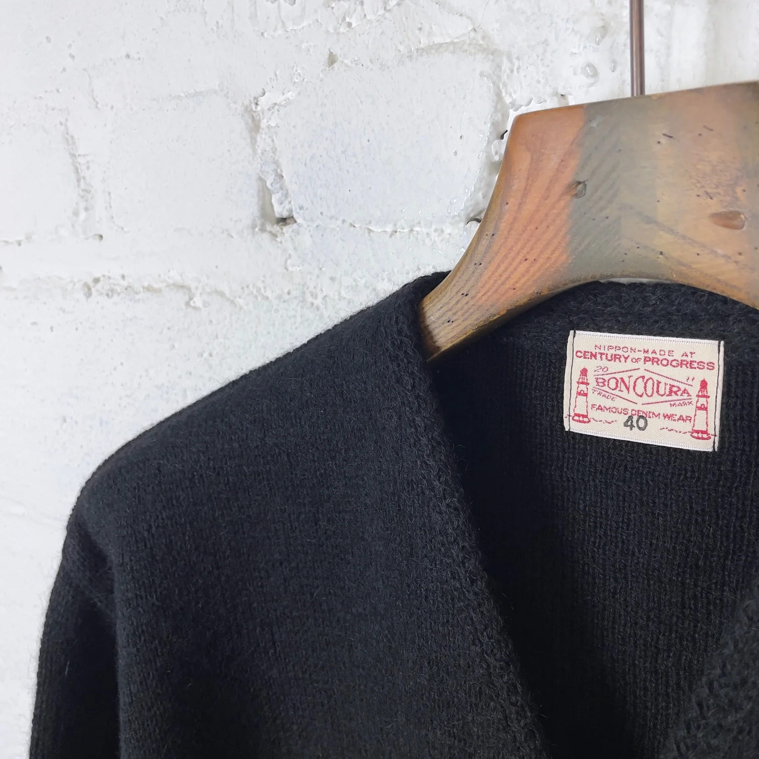 boncoura | alpaca mohair cardigan black - Image 3