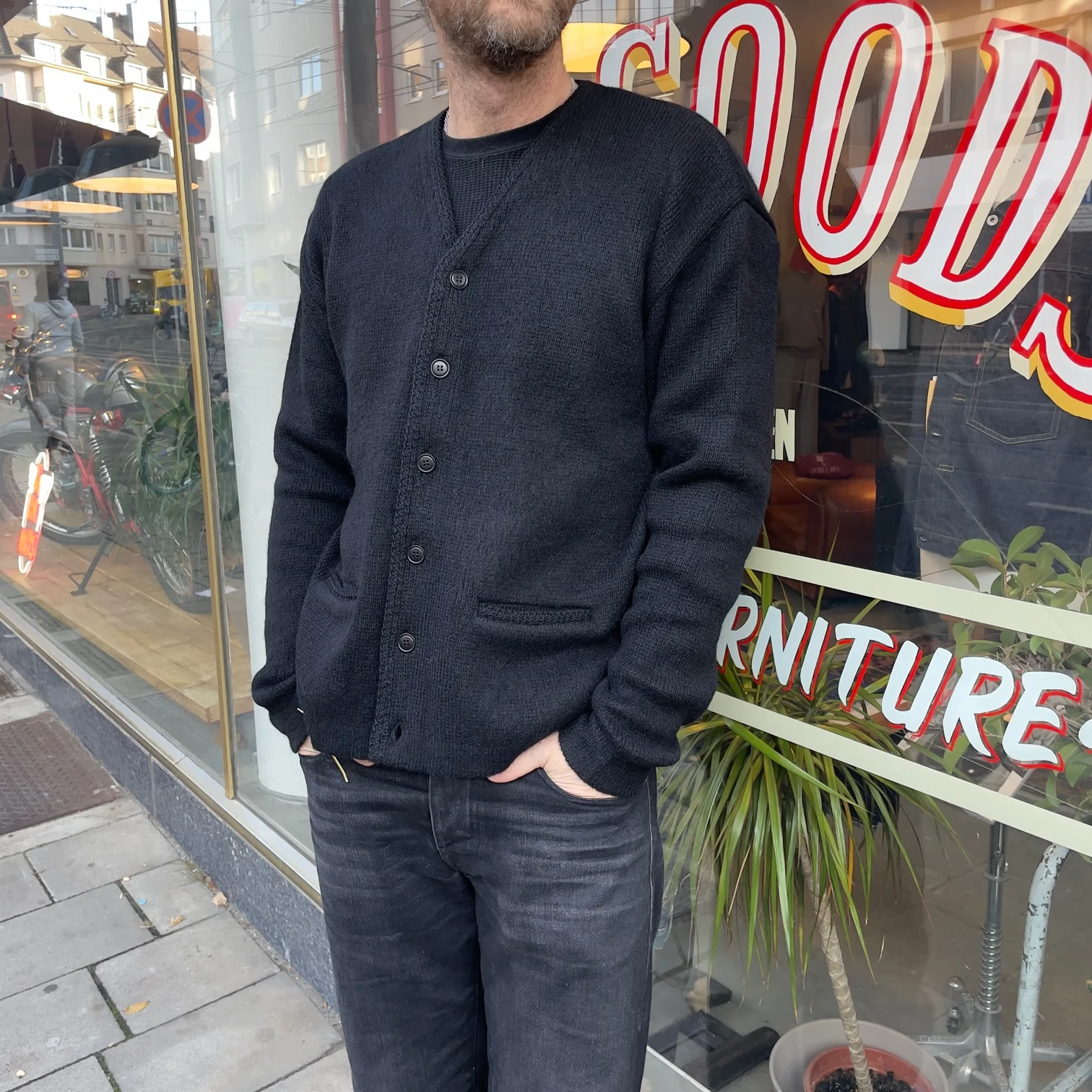boncoura | alpaca mohair cardigan black - Image 4