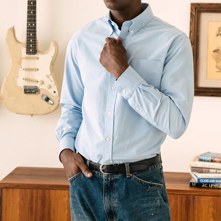 boogie holiday | 12 oxford button down shirt - blue - Image 2