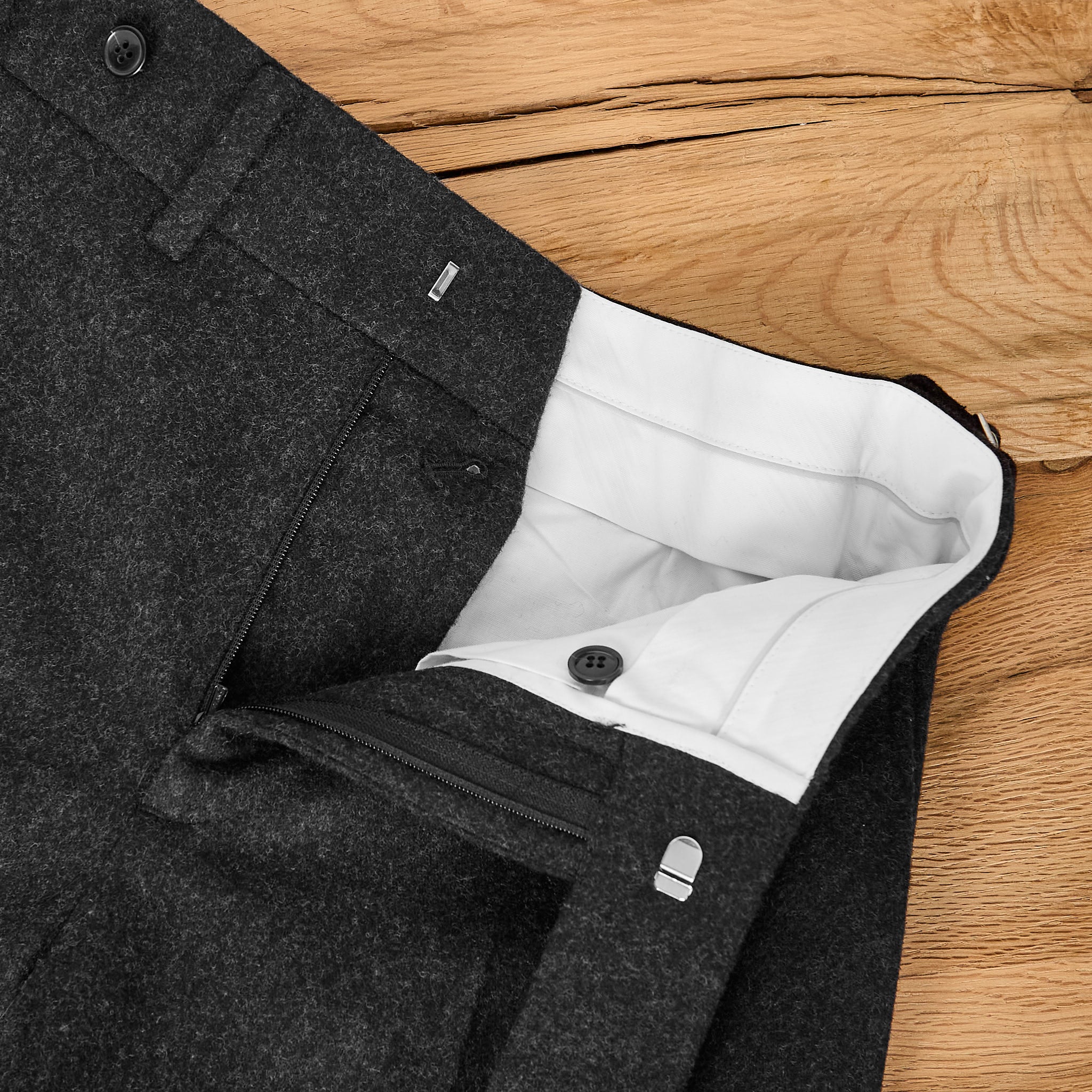 boogie holiday | 12 wool flannel trousers - charcoal - Image 5