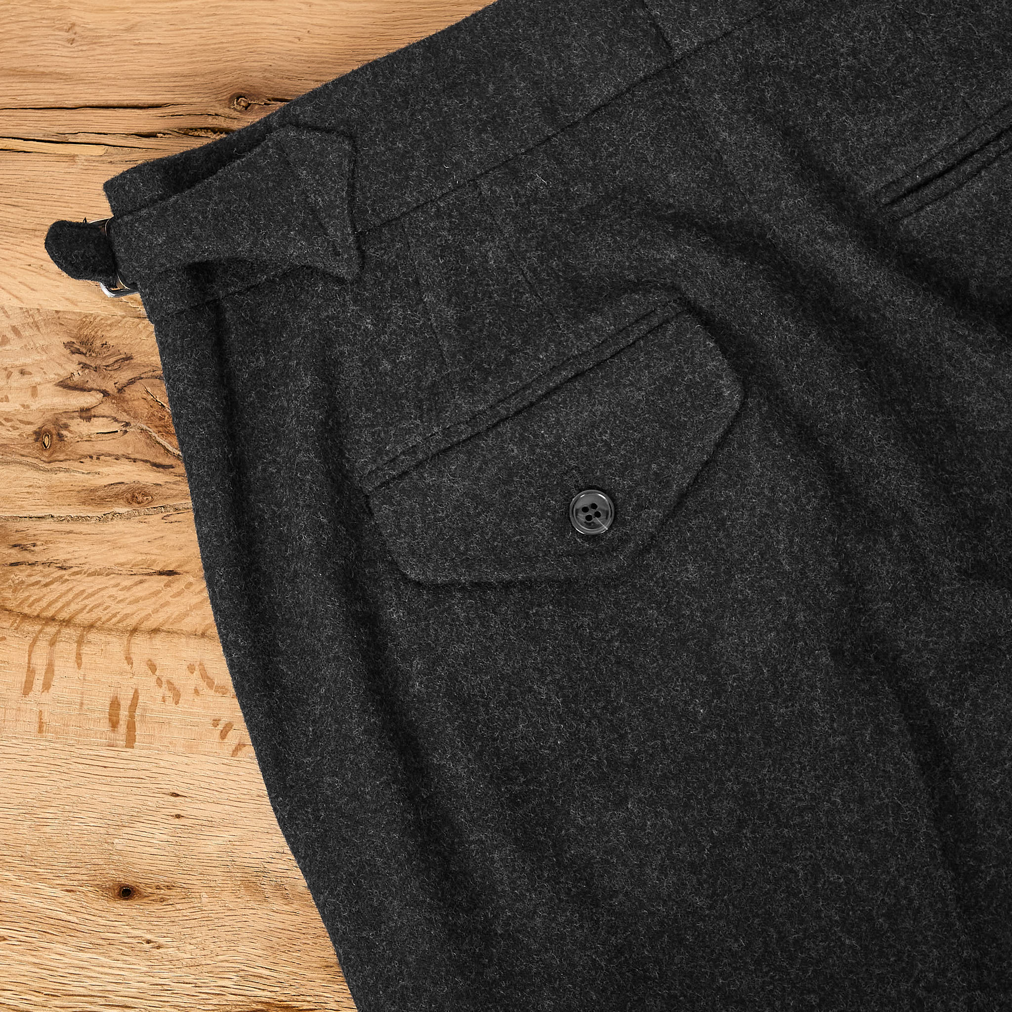 boogie holiday | 12 wool flannel trousers - charcoal - Image 6
