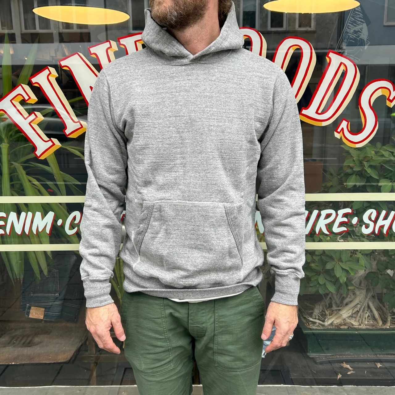 buzz rickson's | br68914 13oz plain sweat parka - grey - Image 2