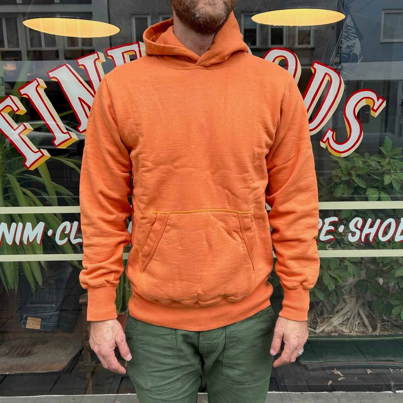 buzz rickson's | br68914 13oz plain sweat parka - orange - Image 2