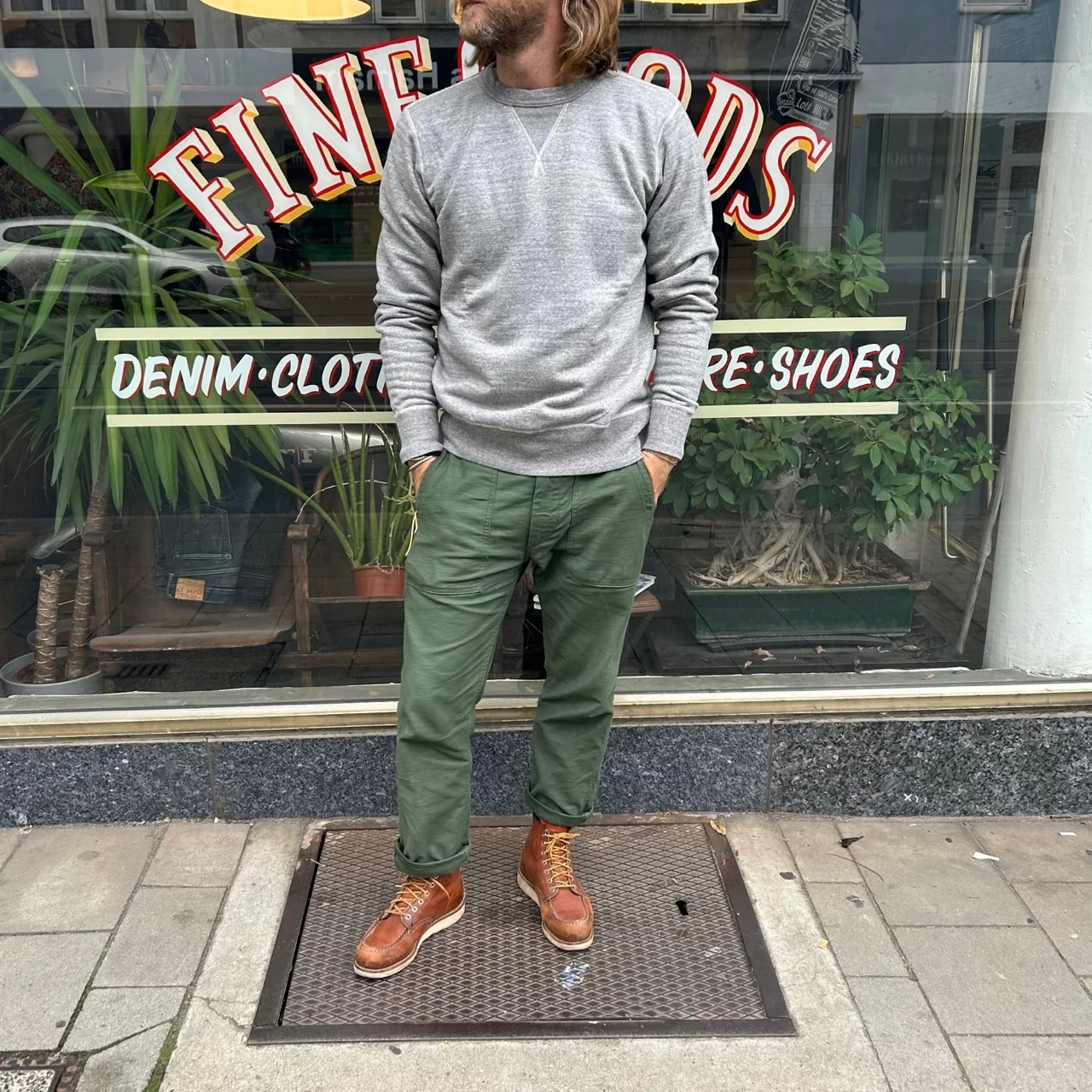 buzz rickson's | 13oz plain sweatshirt - h.gray - Image 2