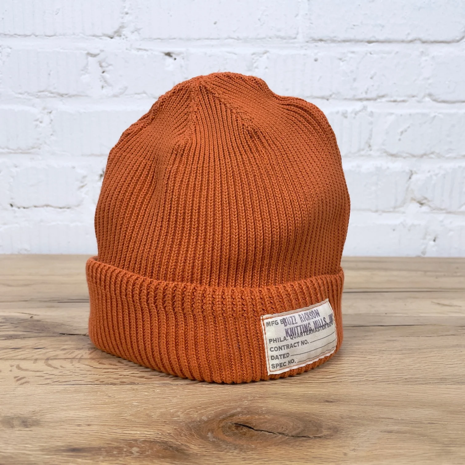 buzz rickson's | br02186 cotton watch cap - orange