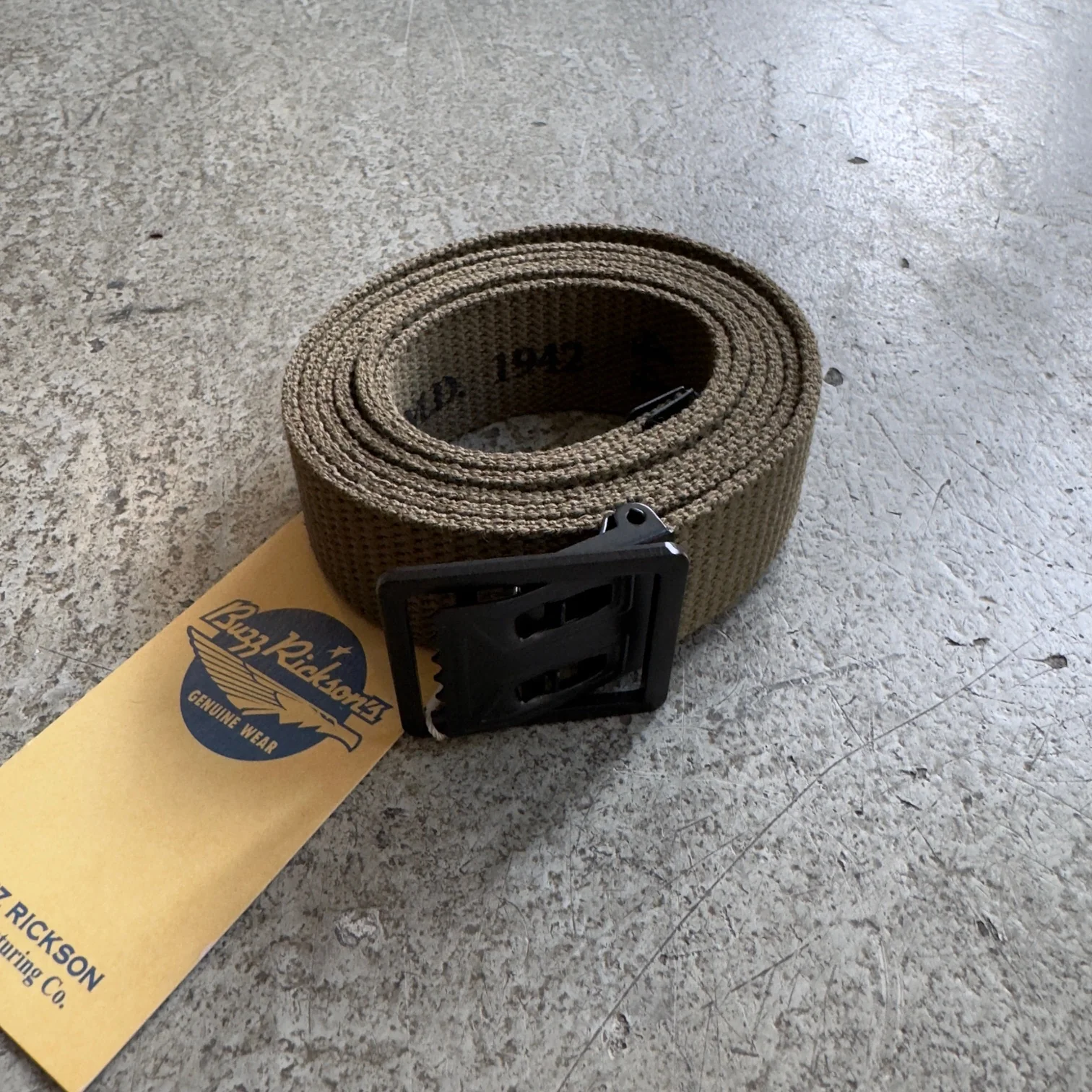 buzz rickson's | br02719 belt, web, waist, em m-1937