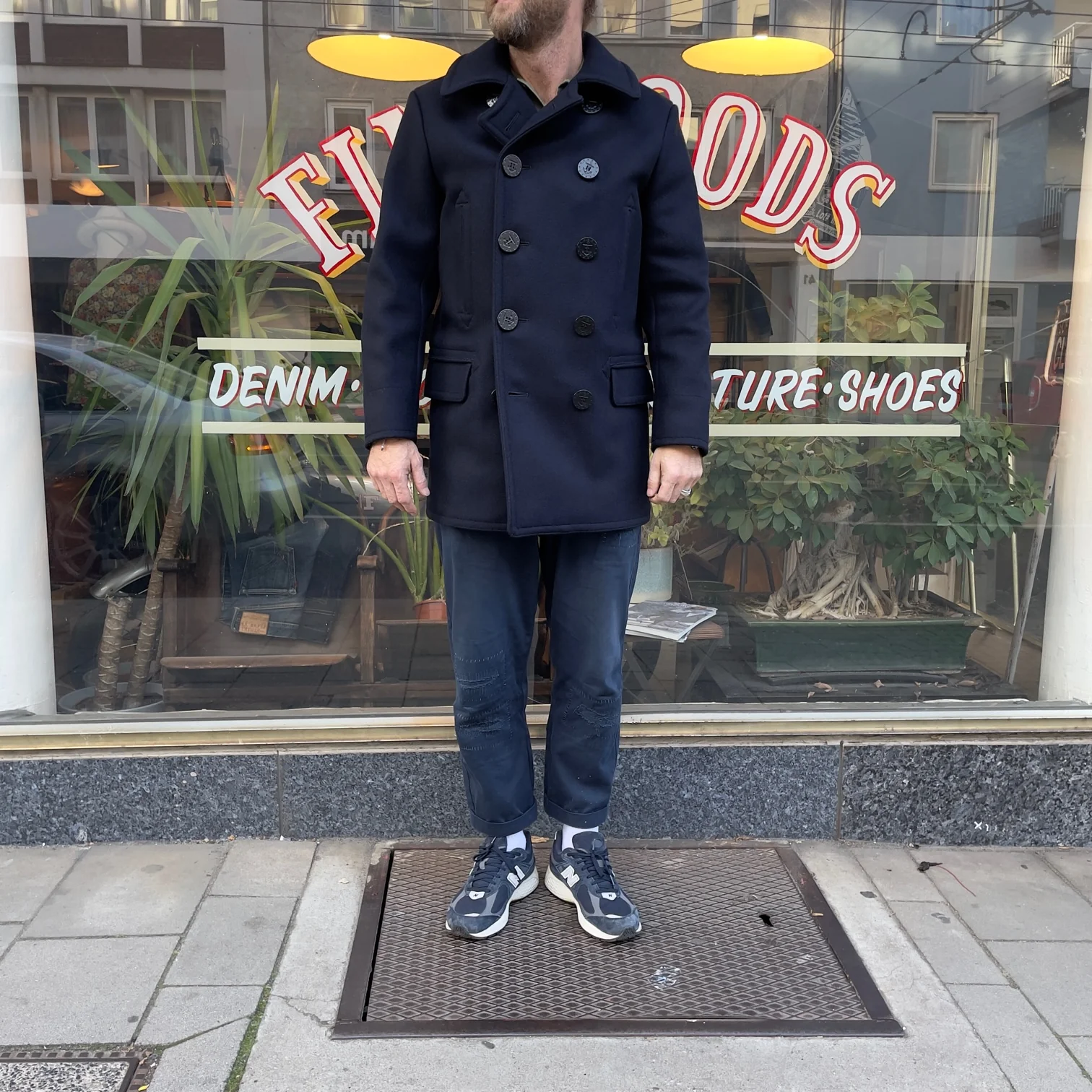 buzz rickson's | br14146 us navy pea coat "long model" navy - Image 4