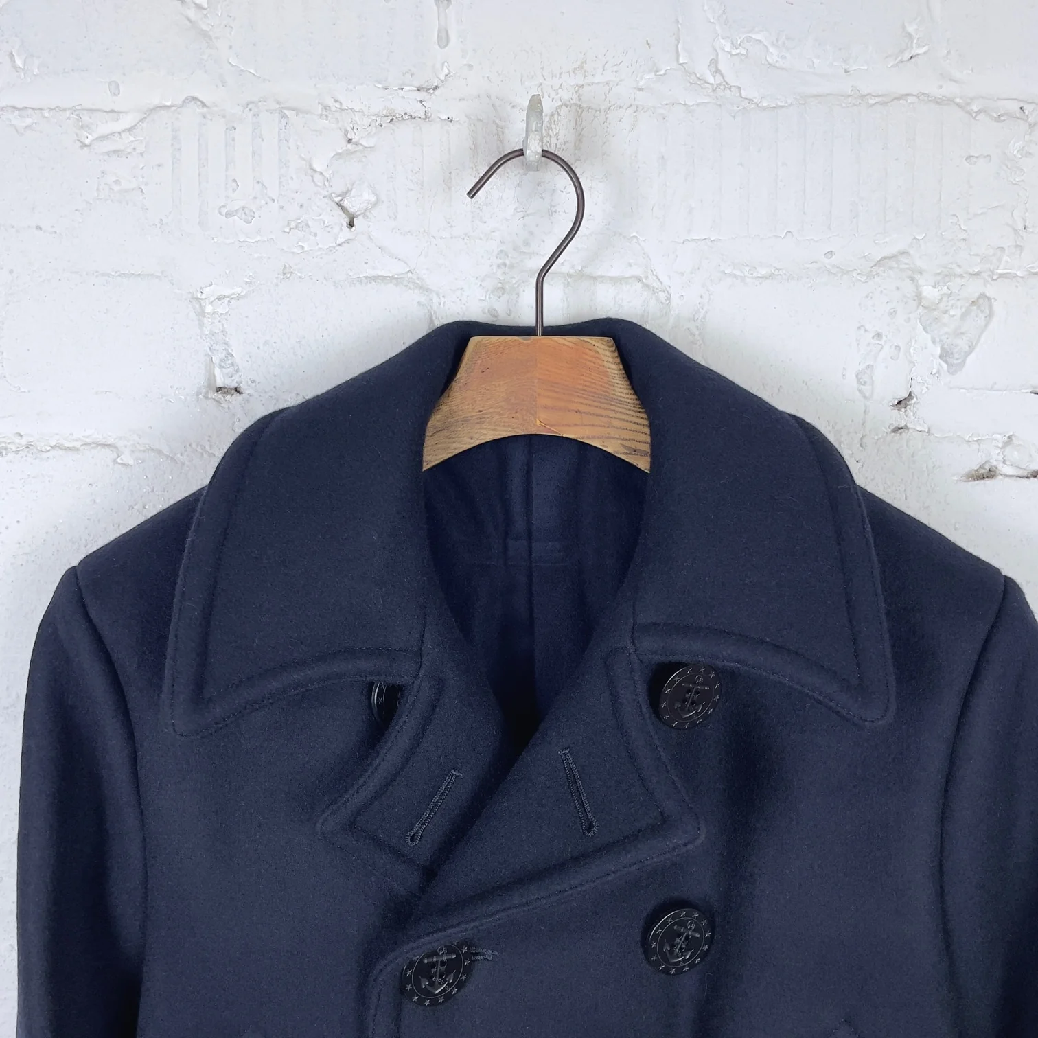 buzz rickson's | br14146 us navy pea coat "long model" navy - Image 6