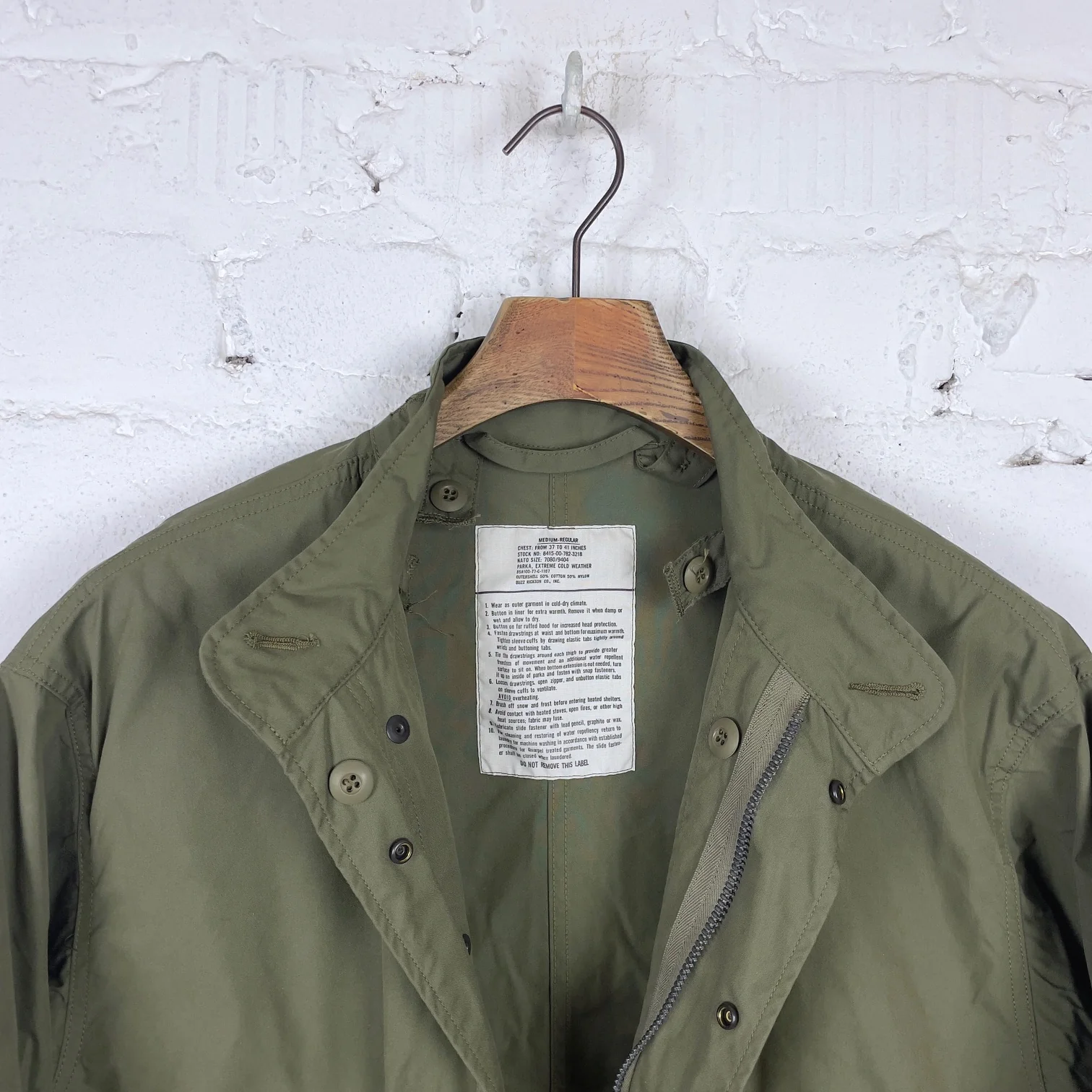 buzz rickson's | br14719 m-65 cold weather parka (no hood) - Image 4