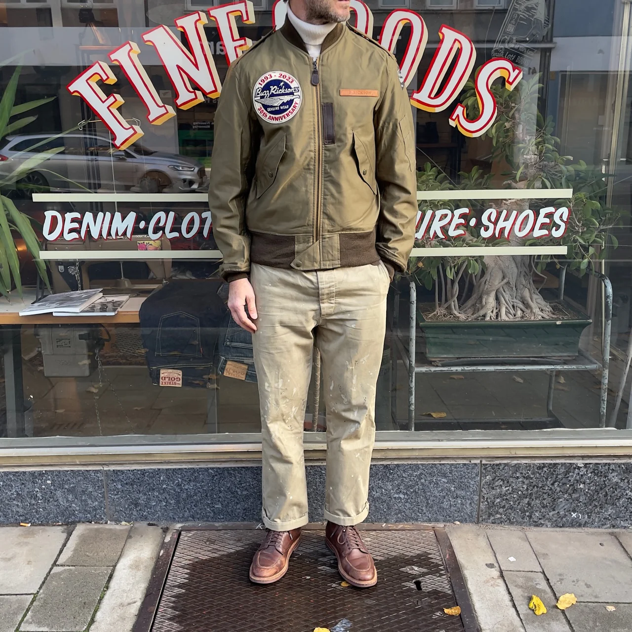 buzz rickson's | br15411 type l-2 - buzz rickson's 30th anniversary model staff jacket - Image 2